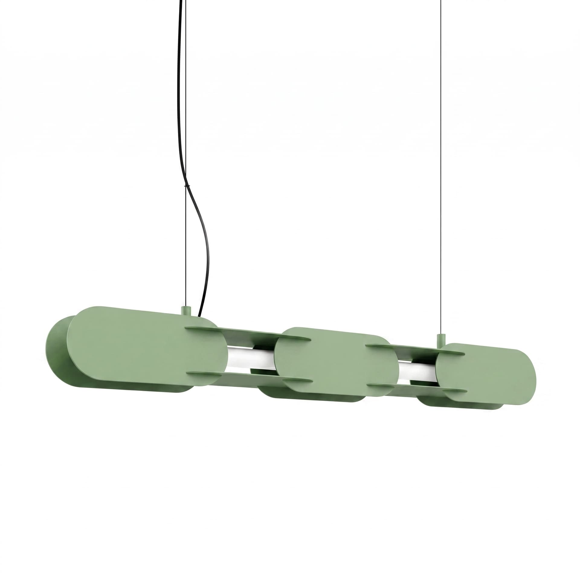 Pendant lamp CHAIN 91 cm, sage green, Thoro