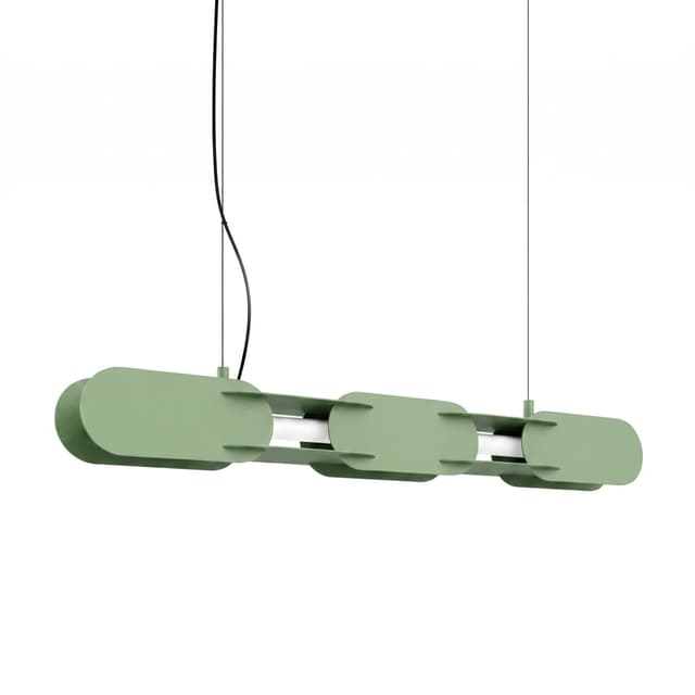 Pendant lamp CHAIN 91 cm, sage green, Thoro - DIMENSION