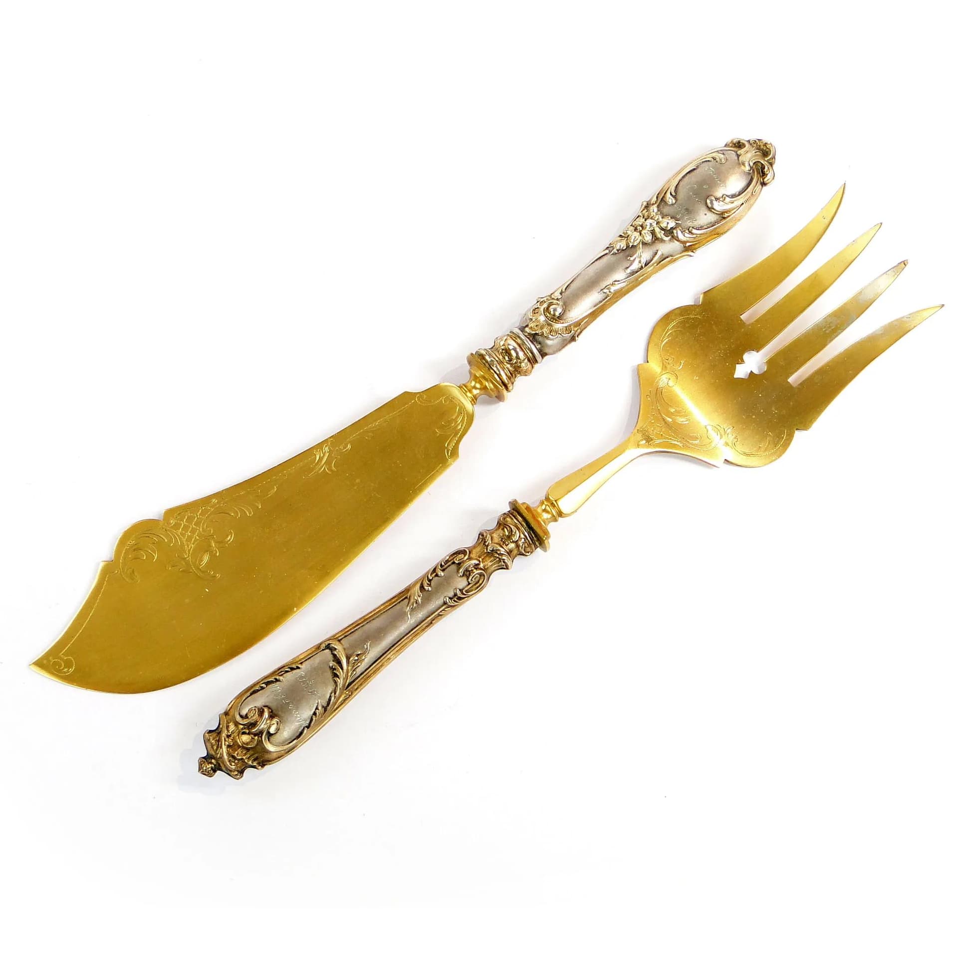 Serving Cutlery Set, rocaille, silver, Sweden, 19th c. - 22871