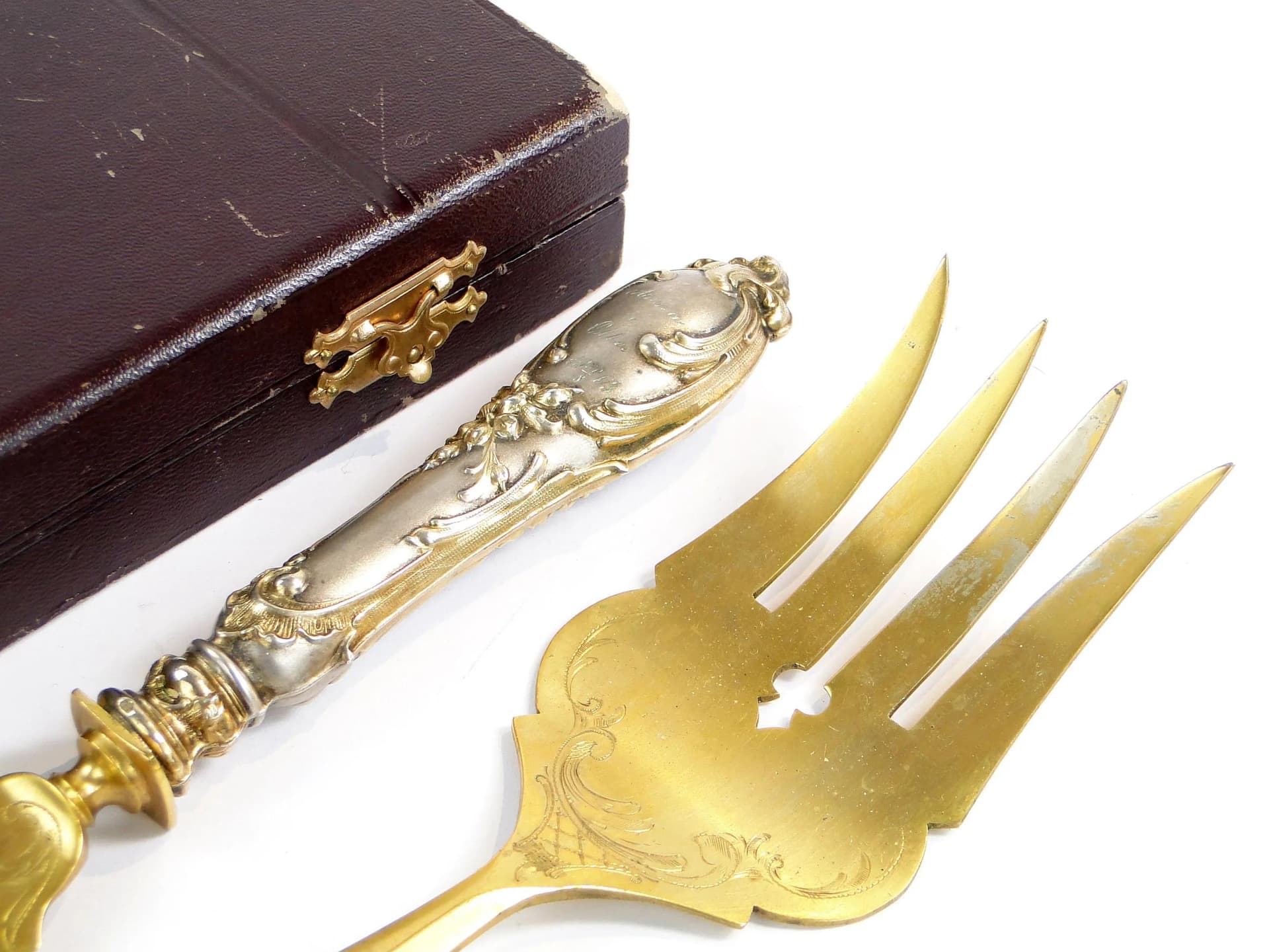 Serving Cutlery Set, rocaille, silver, Sweden, 19th c. - 22870