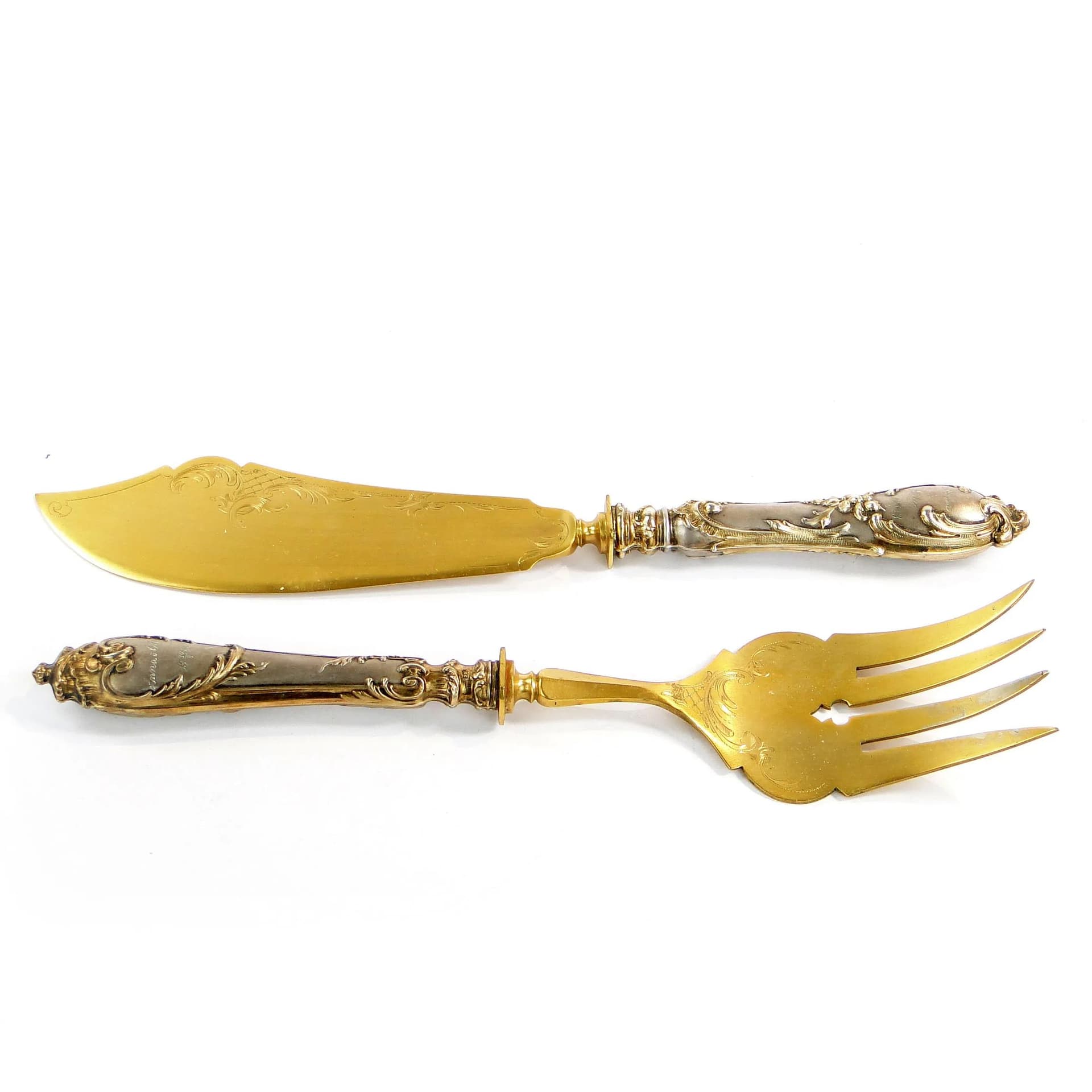 Serving Cutlery Set, rocaille, silver, Sweden, 19th c. - 22872