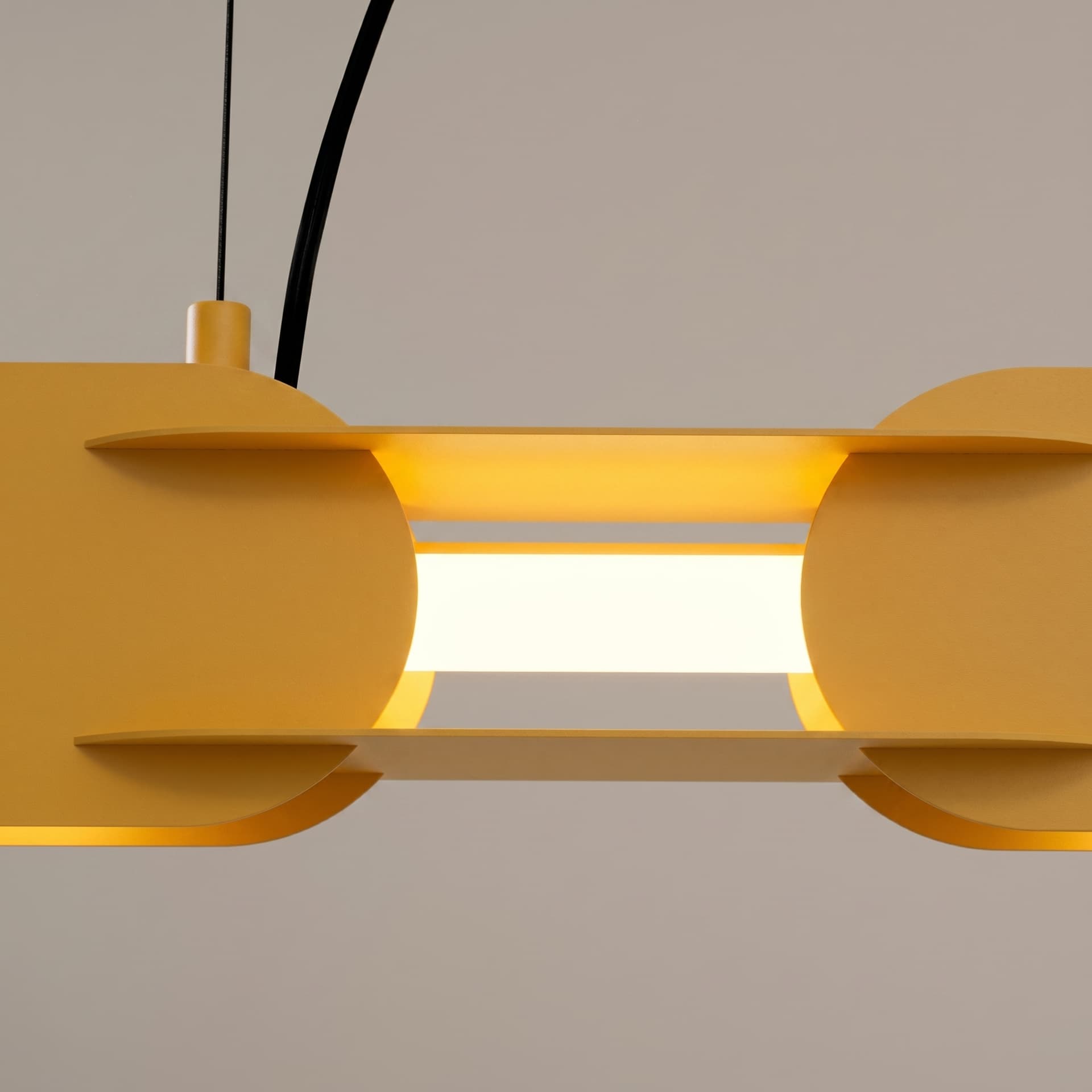 Pendant lamp CHAIN 91 cm, yellow, Thoro - 310710