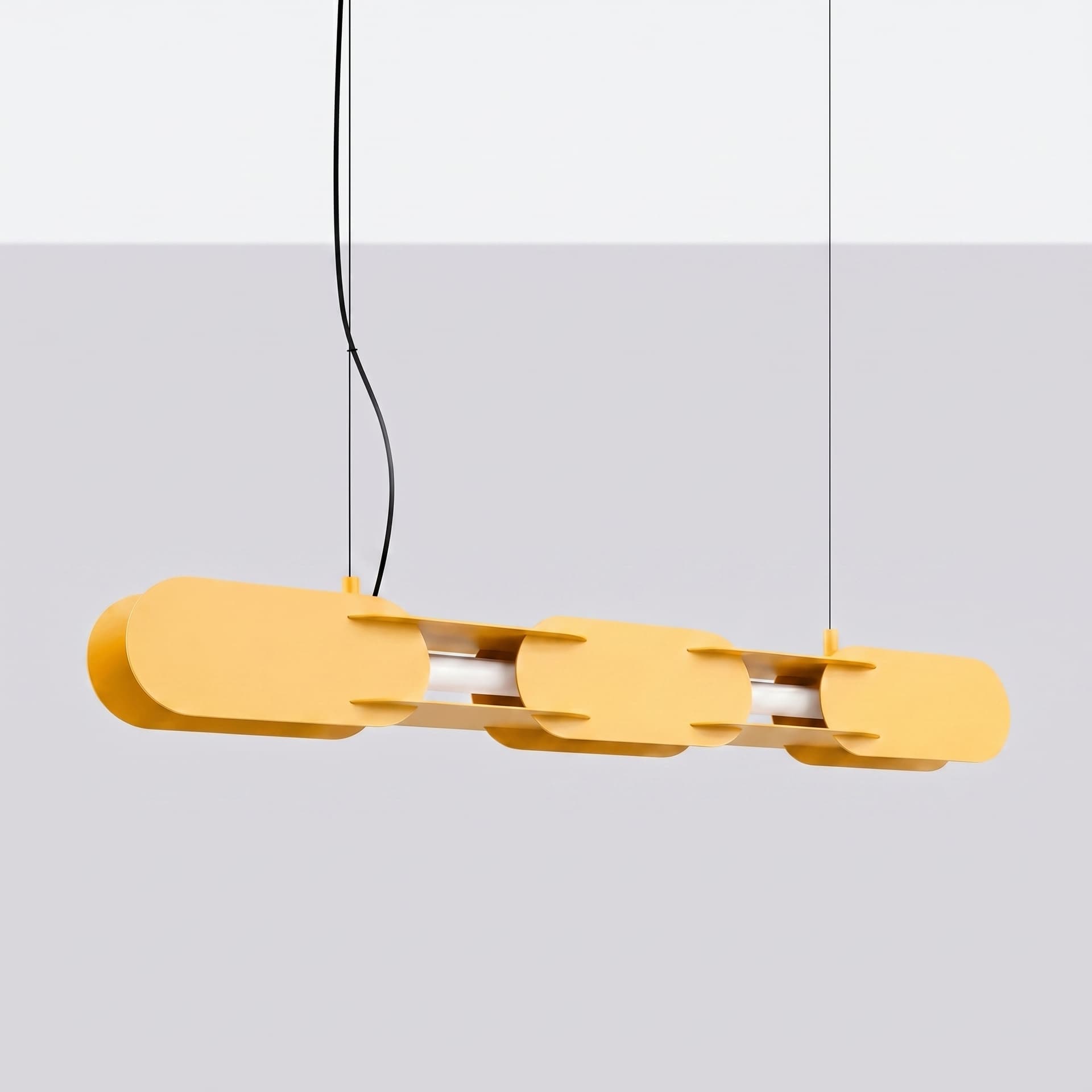 Pendant lamp CHAIN 91 cm, yellow, Thoro - 310708