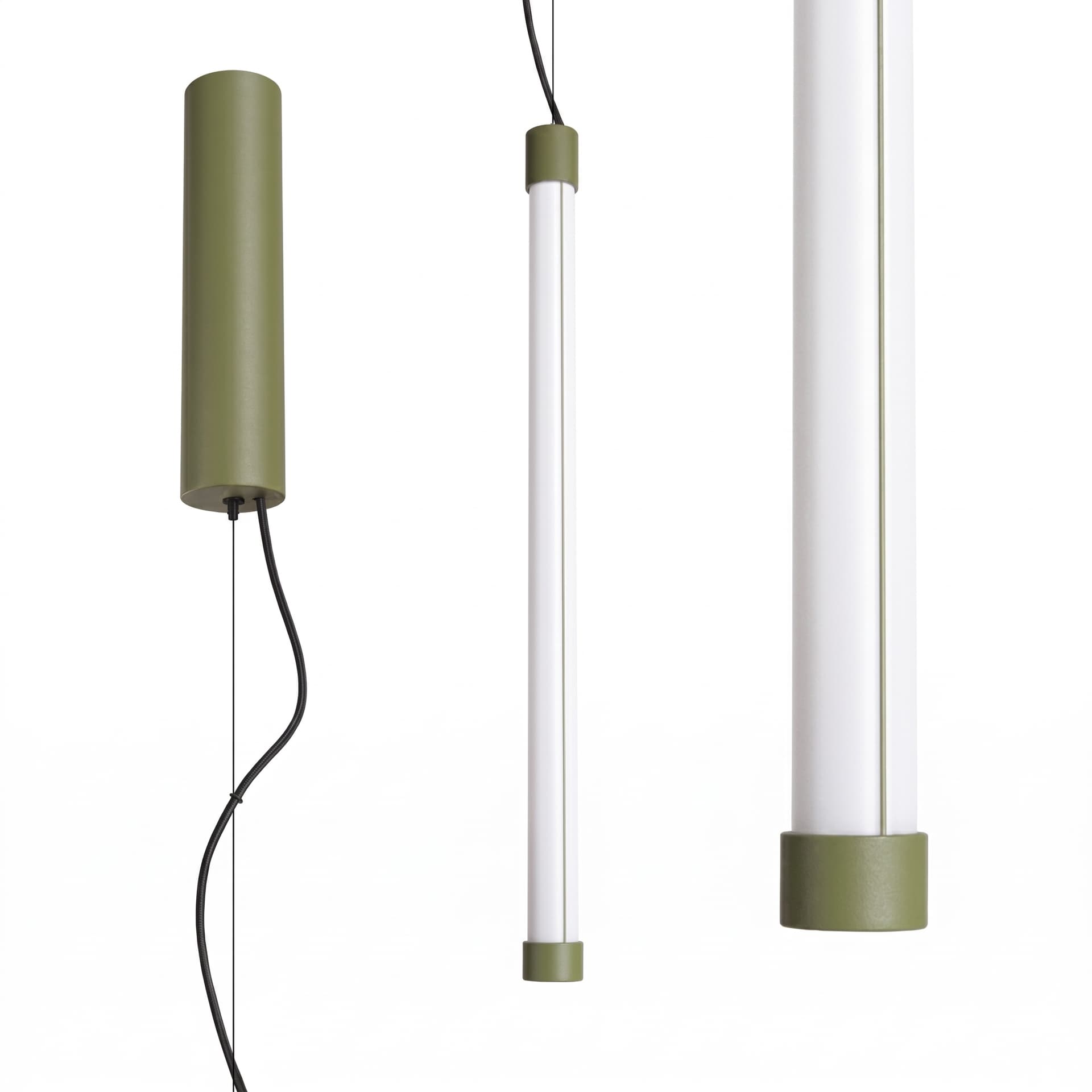 Pendant lamp TRANG 50 cm, olive green, Thoro - 312027