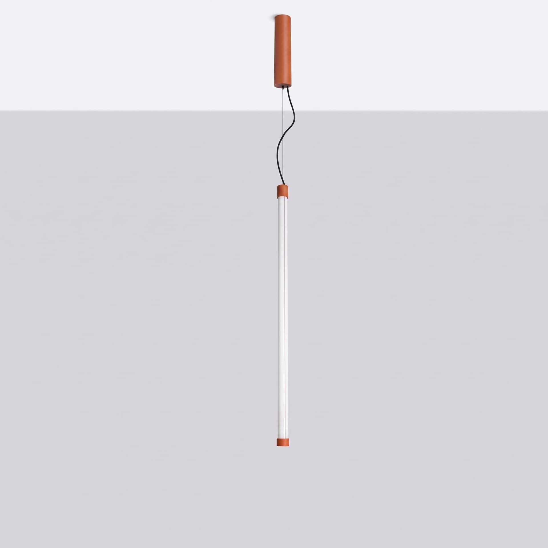 Pendant lamp TRANG 75 cm, ochre red, Thoro - 311939