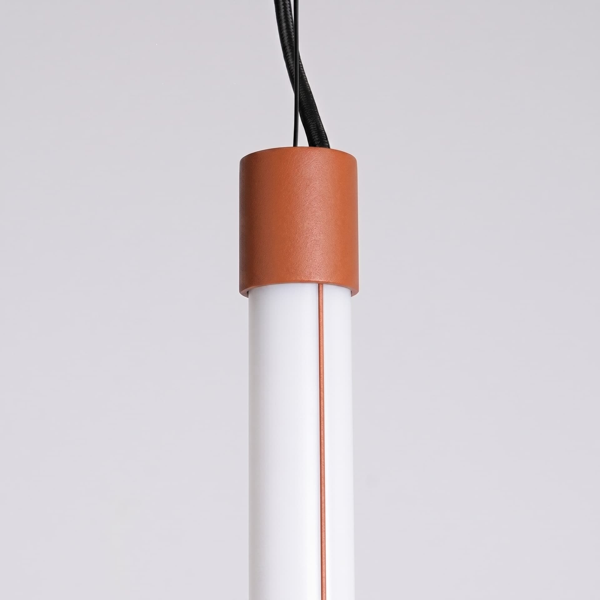 Pendant lamp TRANG 75 cm, ochre red, Thoro - 311942