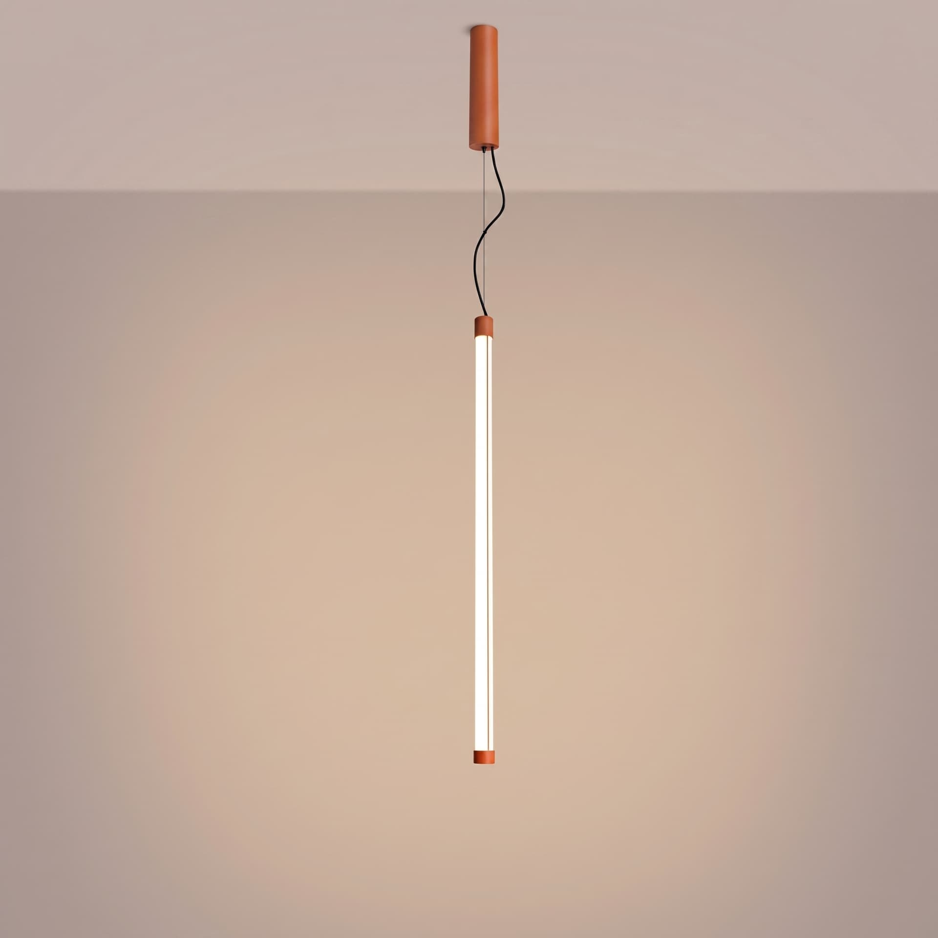 Pendant lamp TRANG 75 cm, ochre red, Thoro - 311940