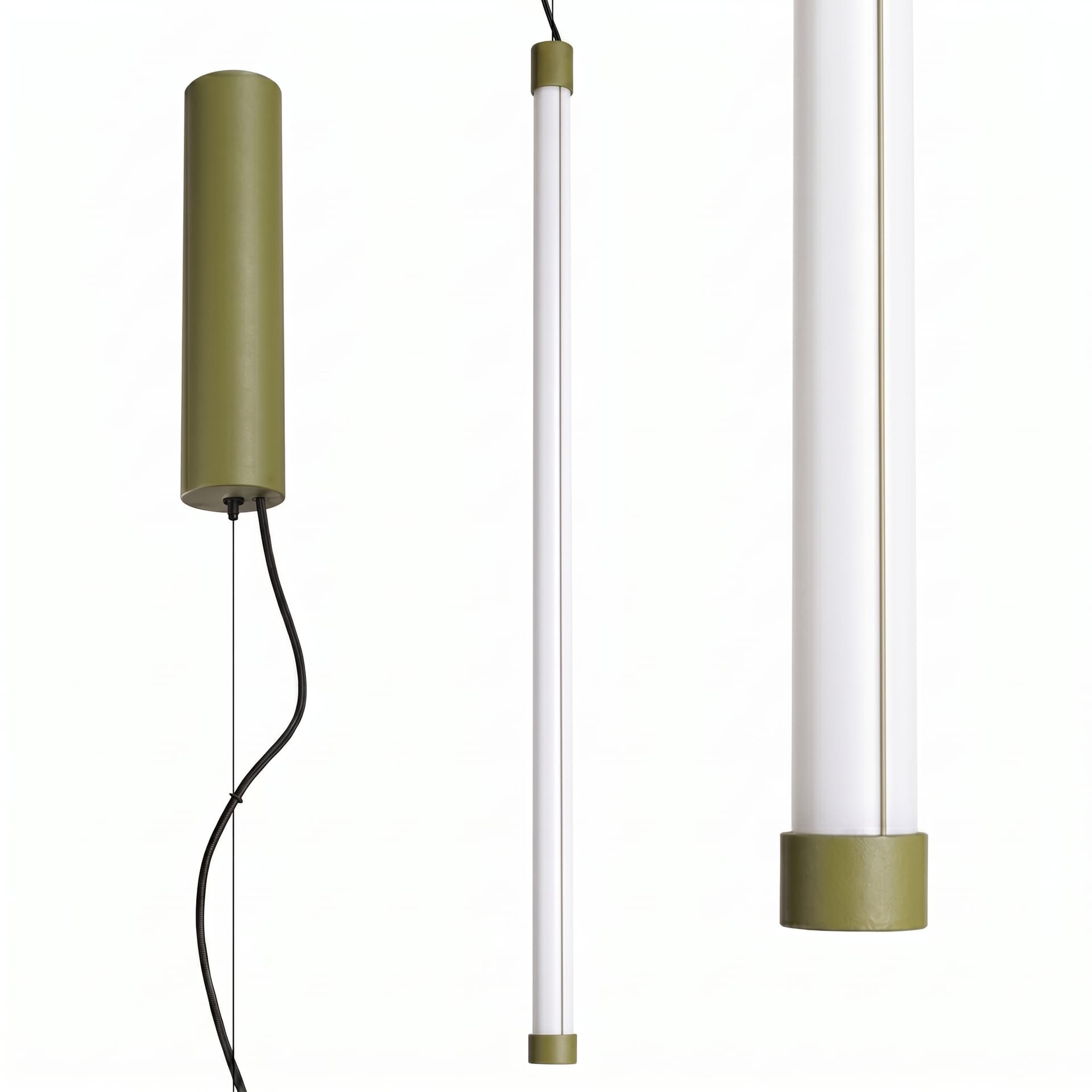 Pendant lamp TRANG 75 cm, olive green, Thoro - 311892