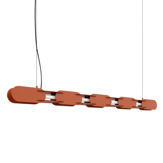 Pendant lamp CHAIN 158 cm, ochre red, Thoro - DIMENSION