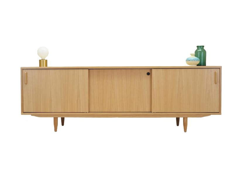 Sideboard skandynawski, dąb żółty, Dania, lata 60.