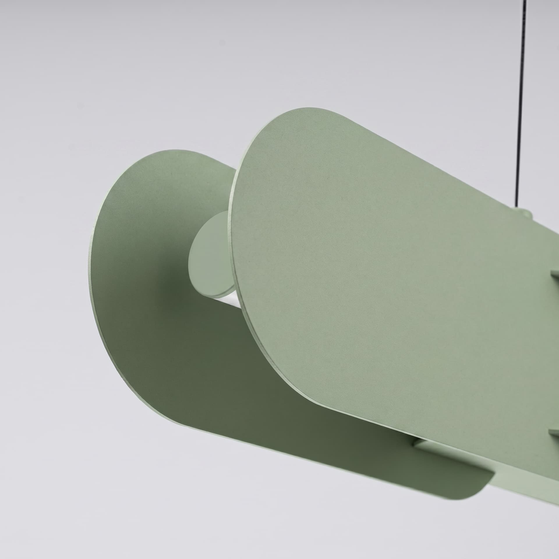 Pendant lamp CHAIN 158 cm, olive green, Thoro - 312999