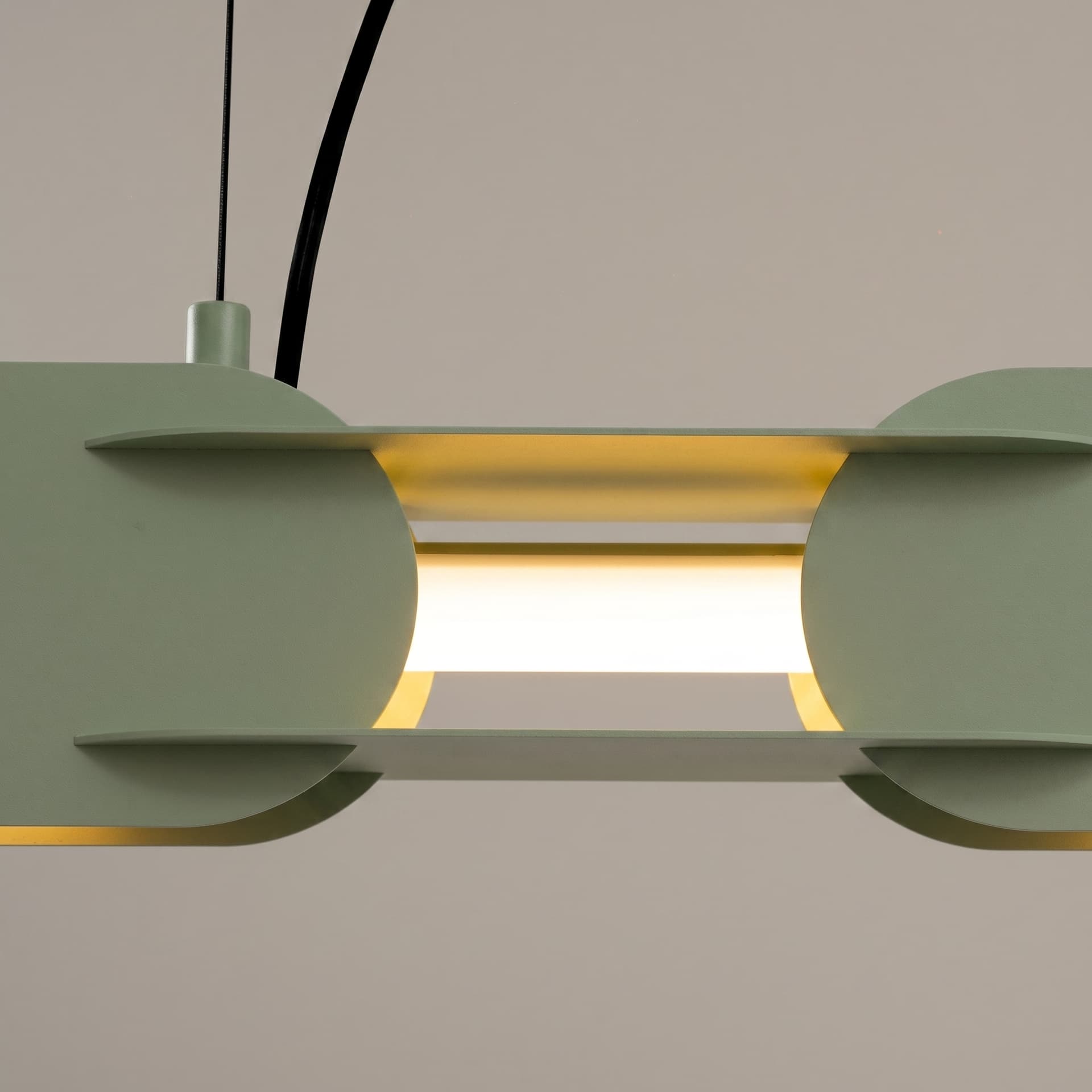 Pendant lamp CHAIN 158 cm, olive green, Thoro - 312998