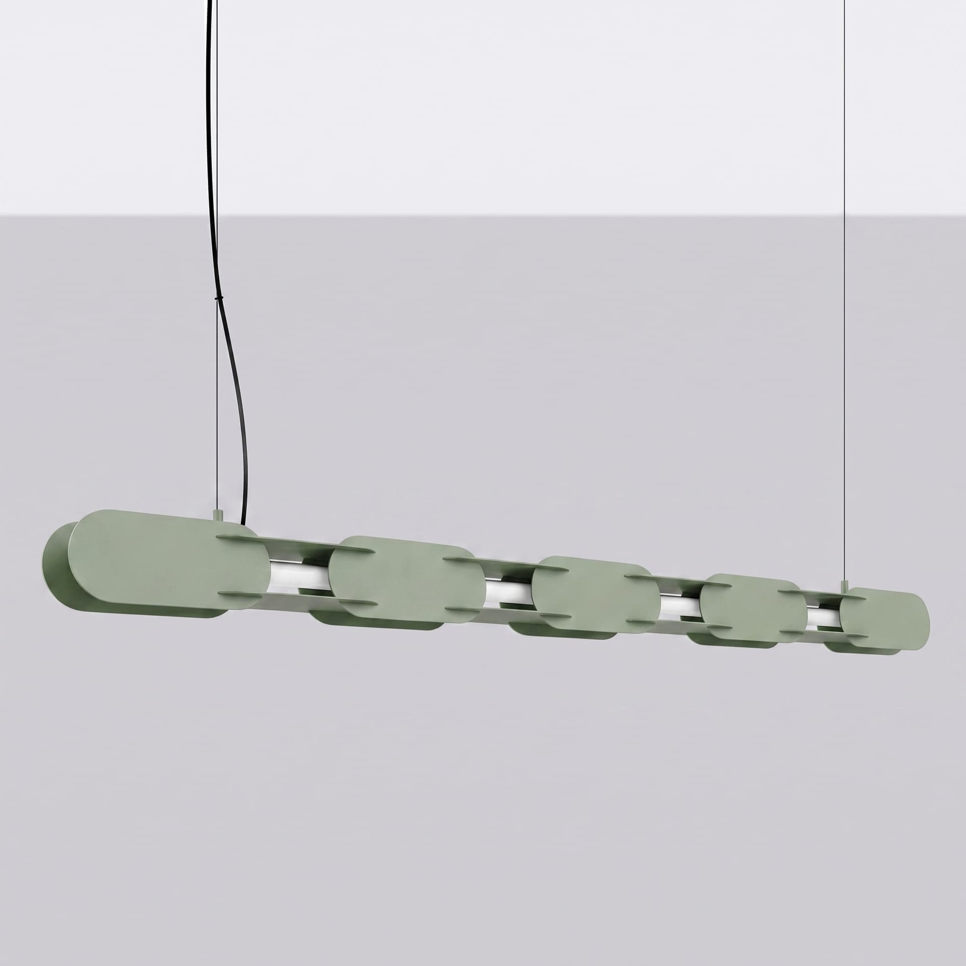 Pendant lamp CHAIN 158 cm, olive green, Thoro - 312996
