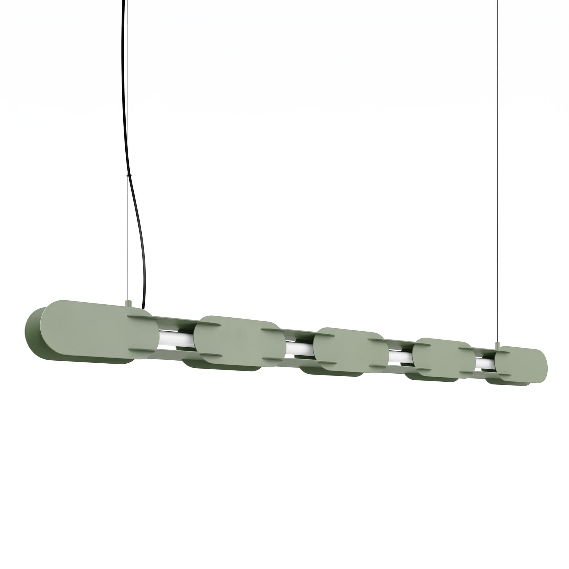 Pendant lamp CHAIN 158 cm, olive green, Thoro