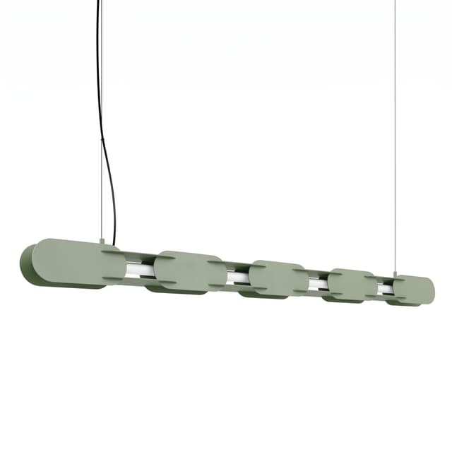 Pendant lamp CHAIN 158 cm, olive green, Thoro - DIMENSION