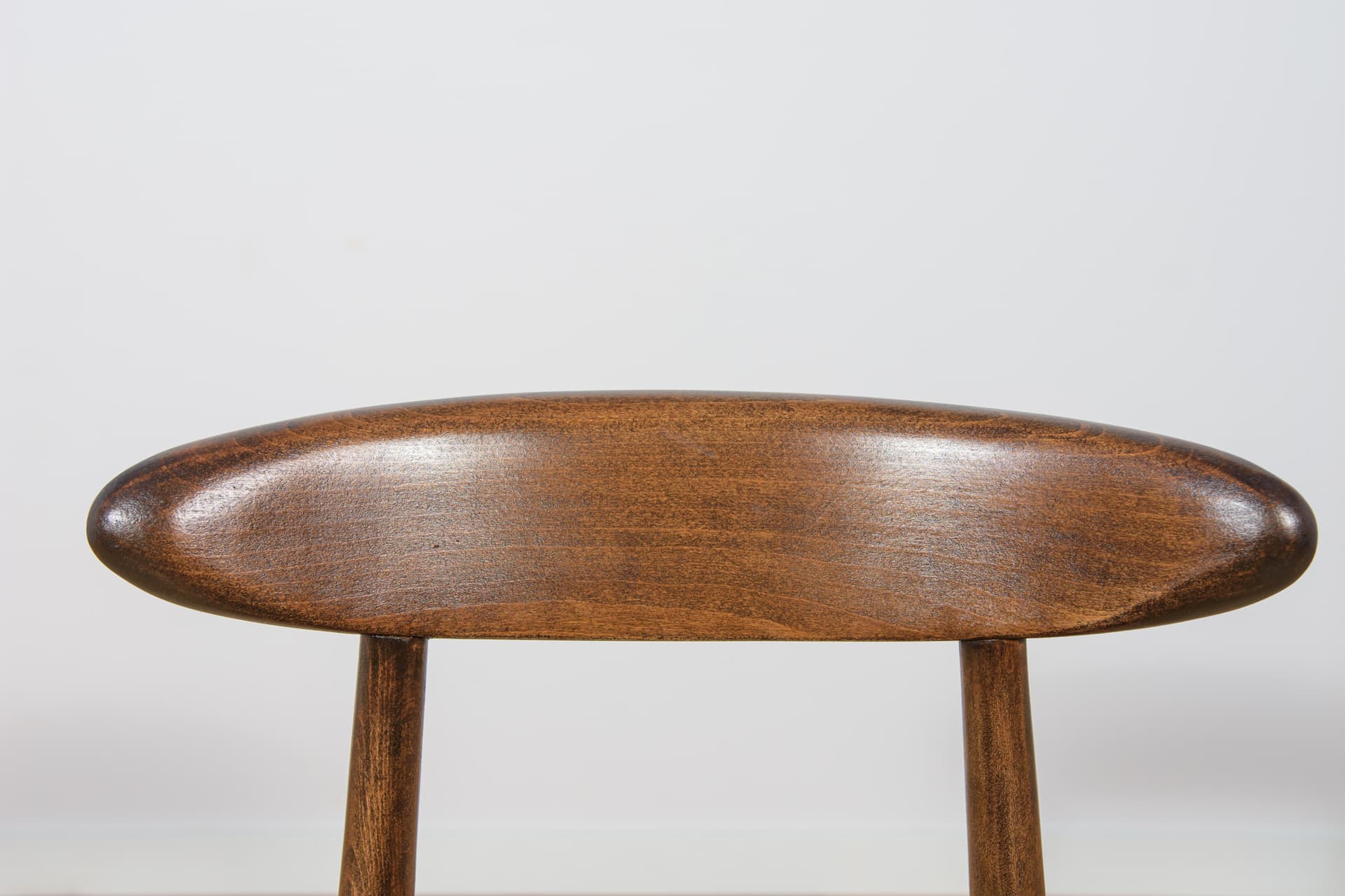 Set of four chairs 5912, brown beech, dark grey fabric, Zamojskie Fabryki Mebli, Poland, 1960s. - 312882