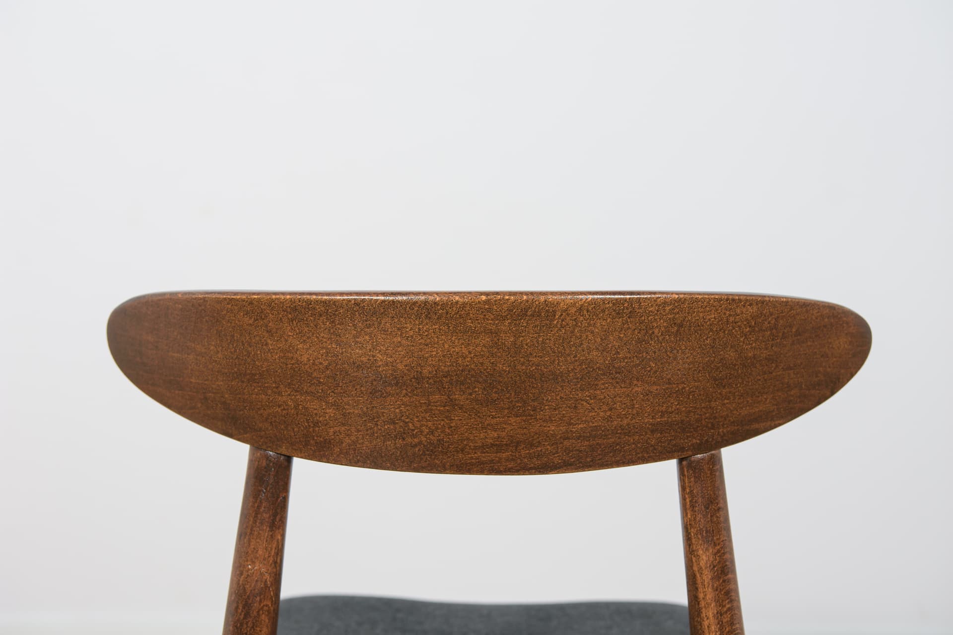 Set of four chairs 5912, brown beech, dark grey fabric, Zamojskie Fabryki Mebli, Poland, 1960s. - 312885