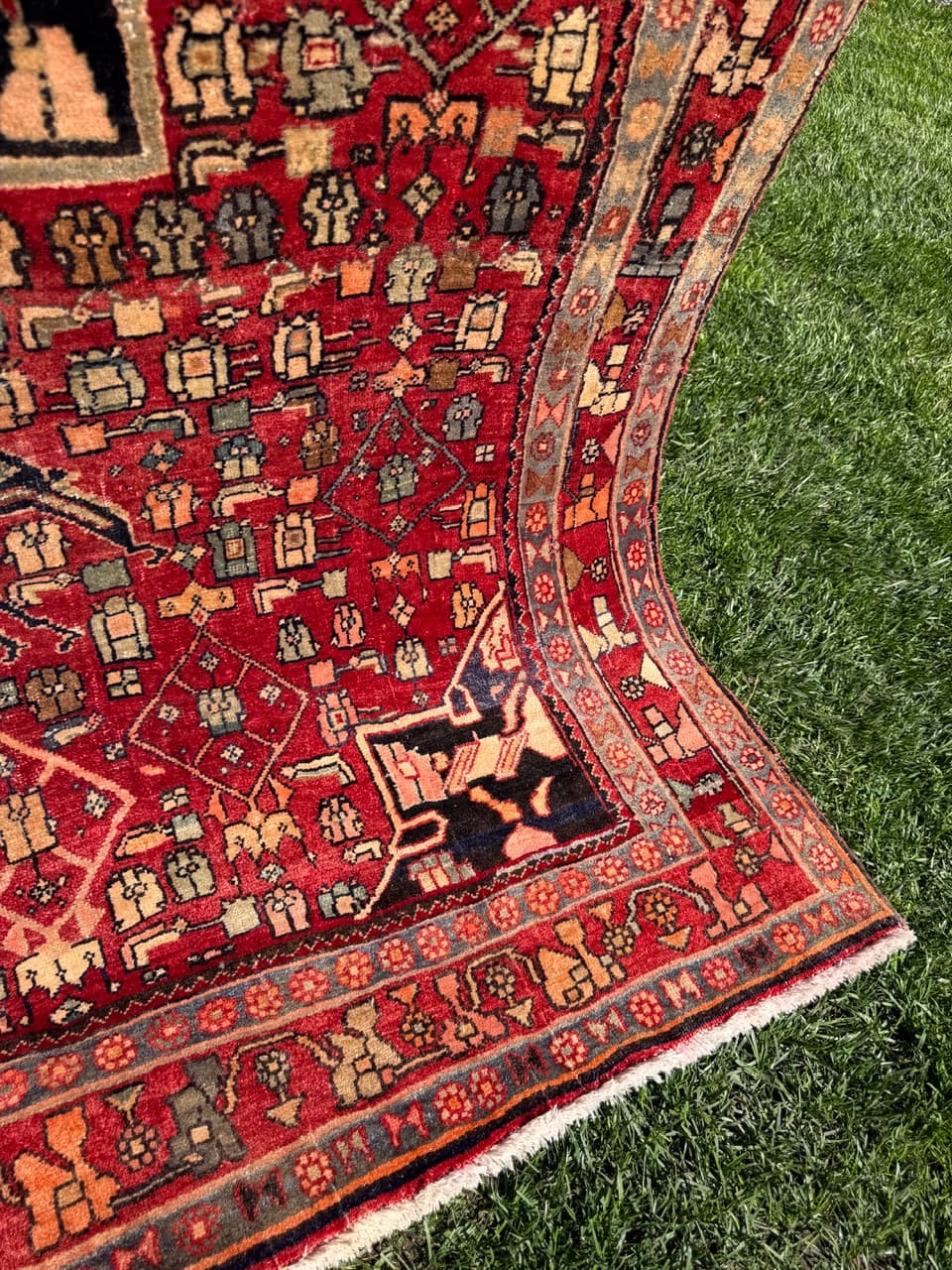 Rug Bidjar 205x135 cm, red, Kashmiri wool, Iran - 312890