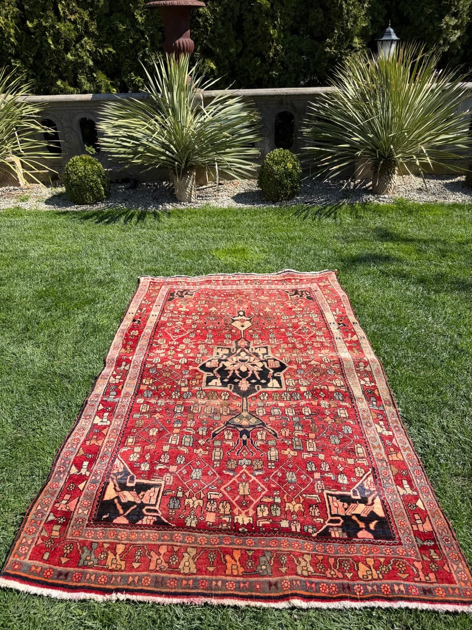Rug Bidjar 205x135 cm, red, Kashmiri wool, Iran - 312896