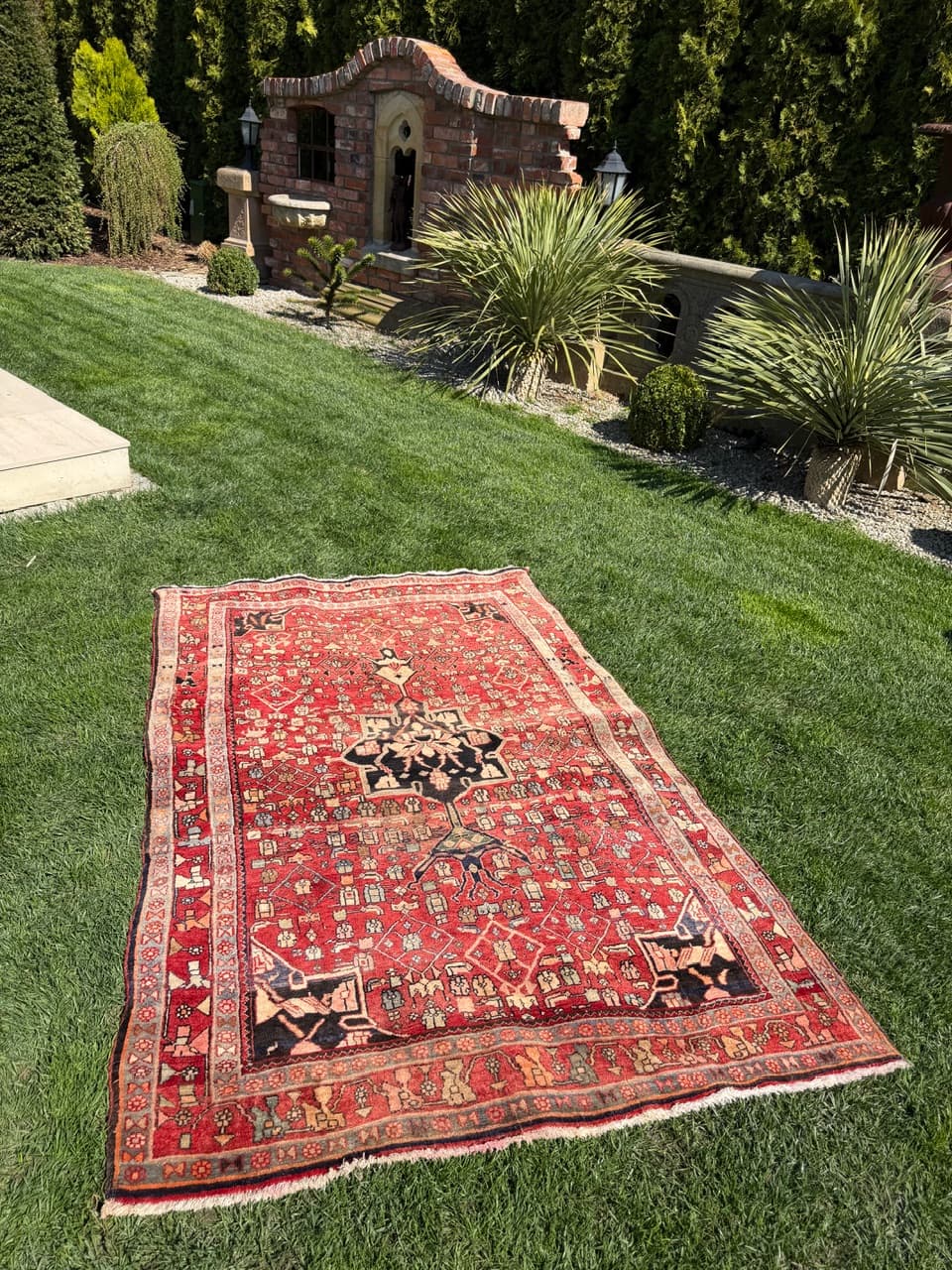 Rug Bidjar 205x135 cm, red, Kashmiri wool, Iran - 312895