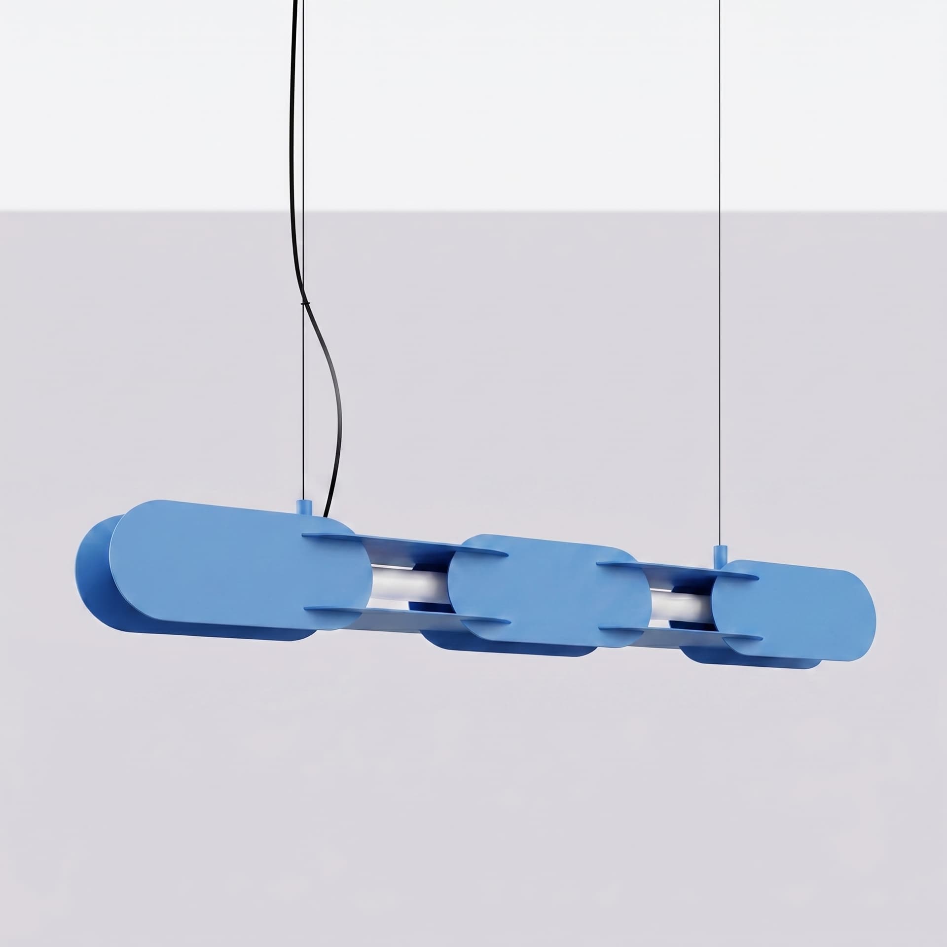 Pendant lamp CHAIN 91 cm, blue, Thoro - 312939