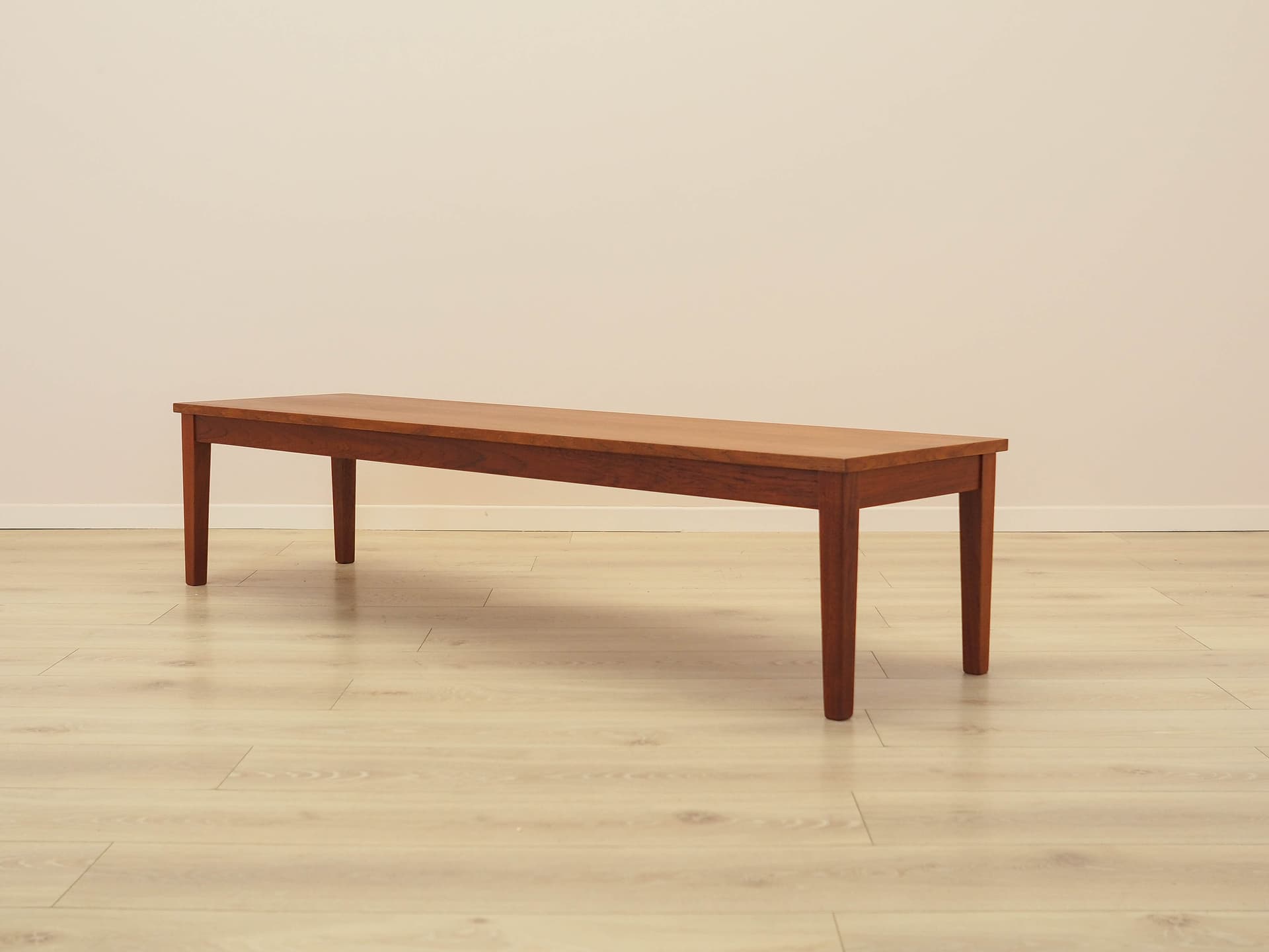 Lowboard, brown oak, teak legs, Denmark, 1970s. - 313046