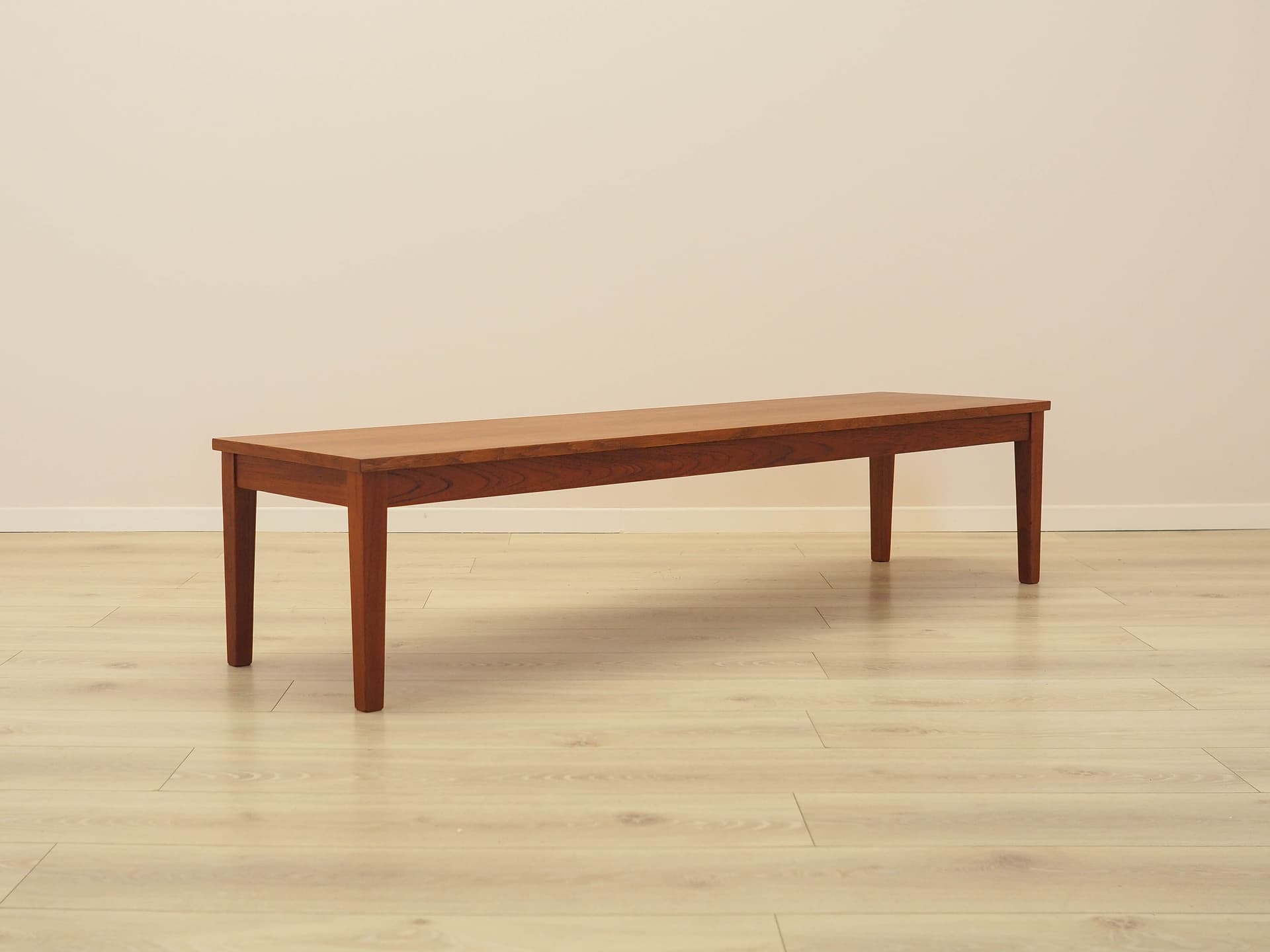 Lowboard, brown oak, teak legs, Denmark, 1970s. - 313047