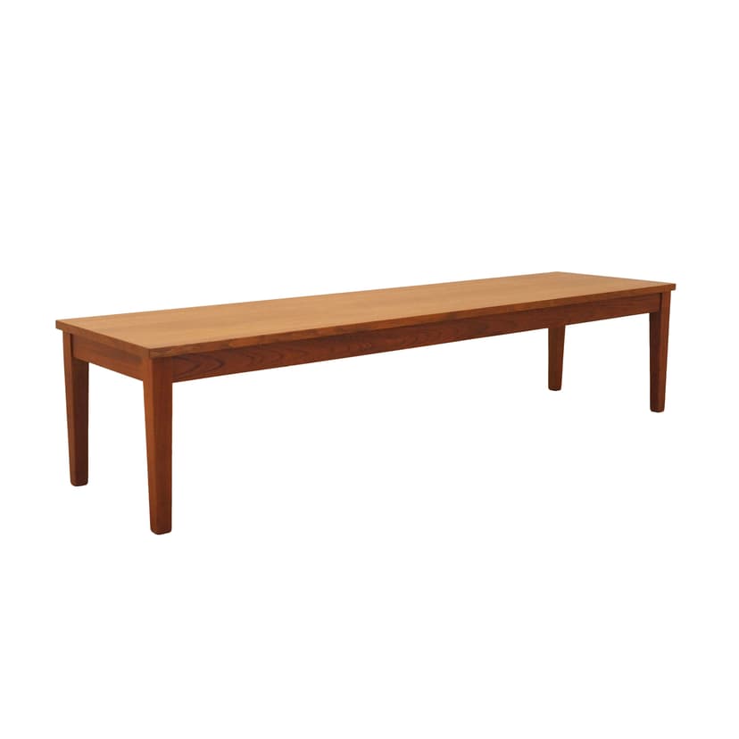 Lowboard, brown oak, teak legs, Denmark, 1970s.