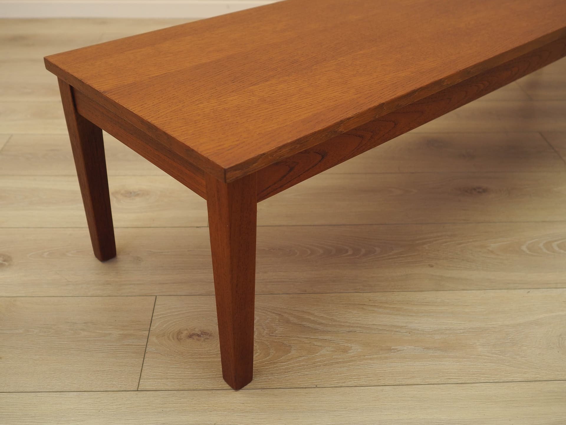 Lowboard, brown oak, teak legs, Denmark, 1970s. - 313050