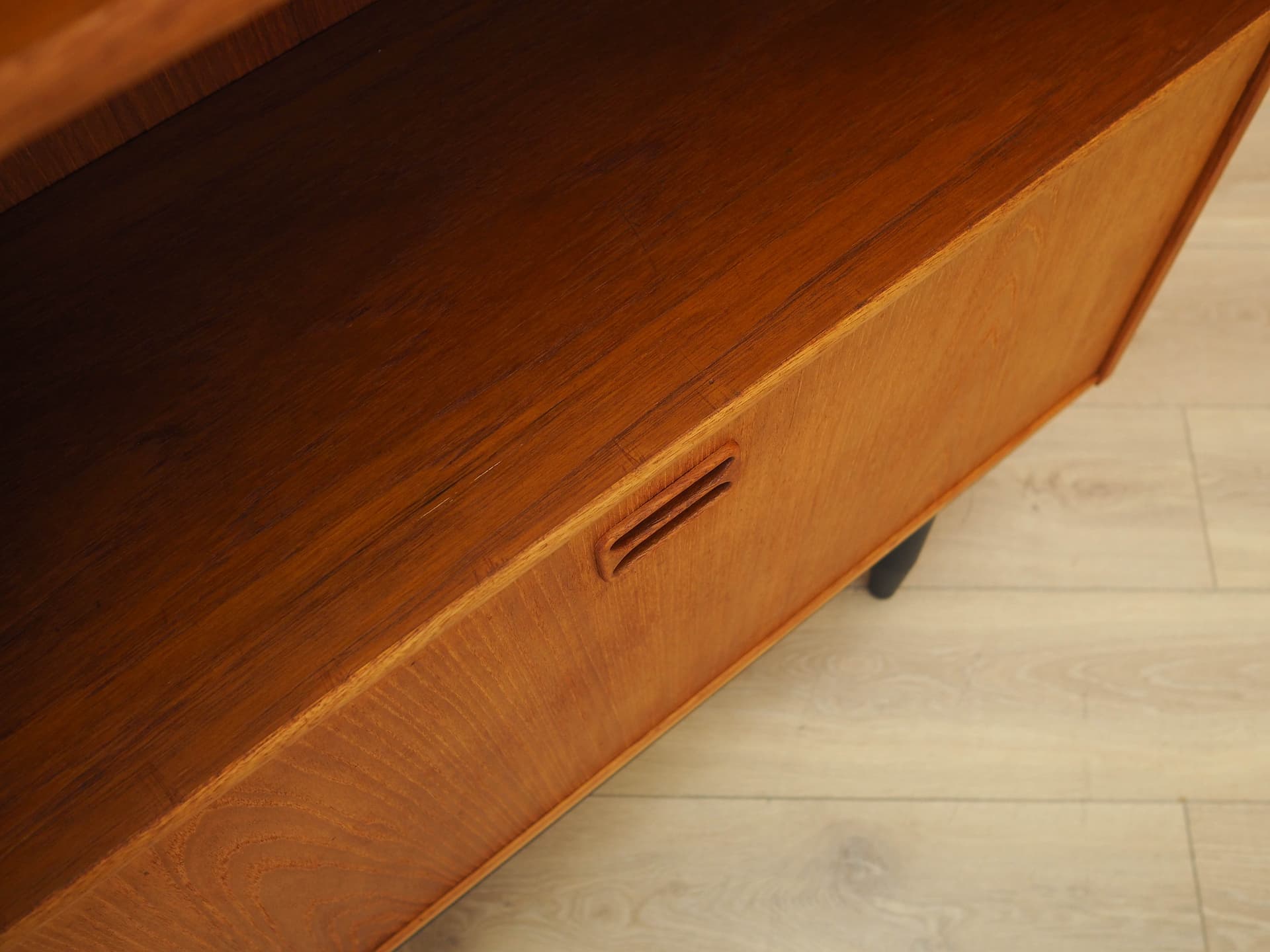 Bookcase, brown teak, black wood, Denmark, 1970s. - 313060