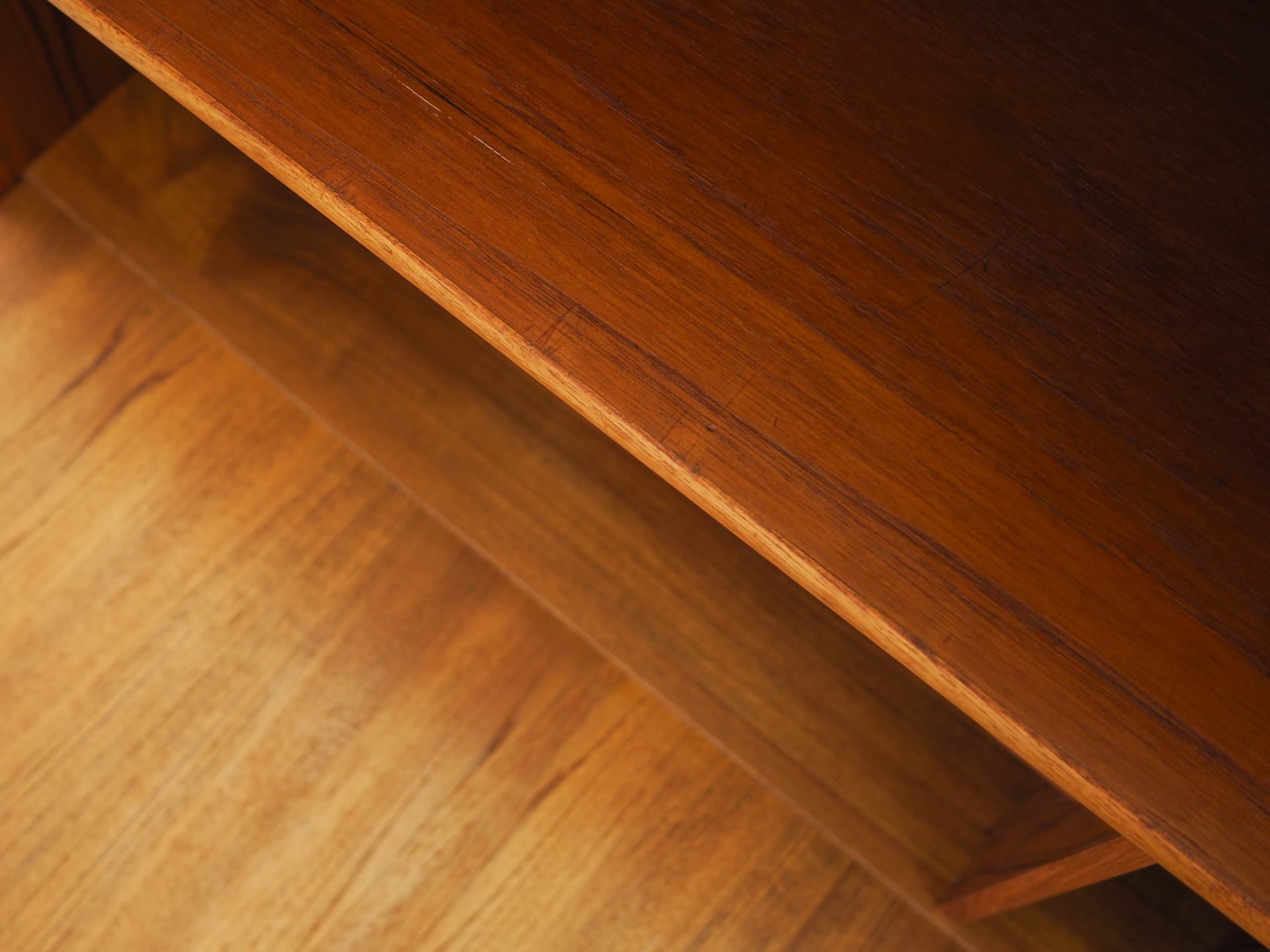 Bookcase, brown teak, black wood, Denmark, 1970s. - 313063