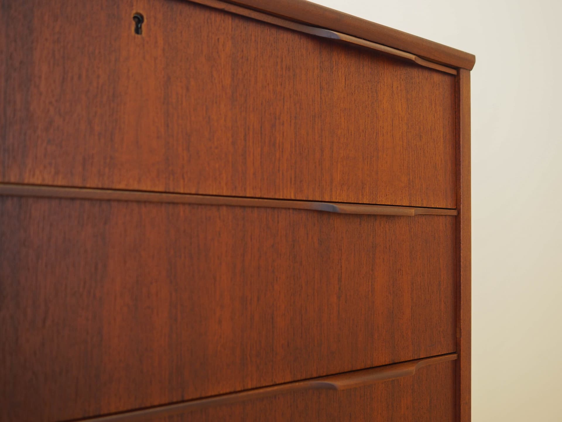 Chest of drawers, brown teak, Denmark, 1970s. - 313074