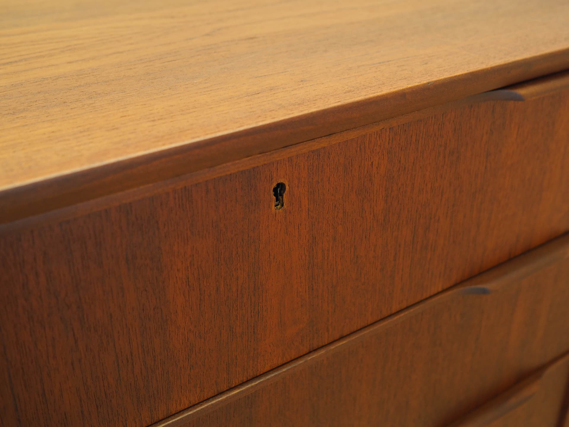 Chest of drawers, brown teak, Denmark, 1970s. - 313073