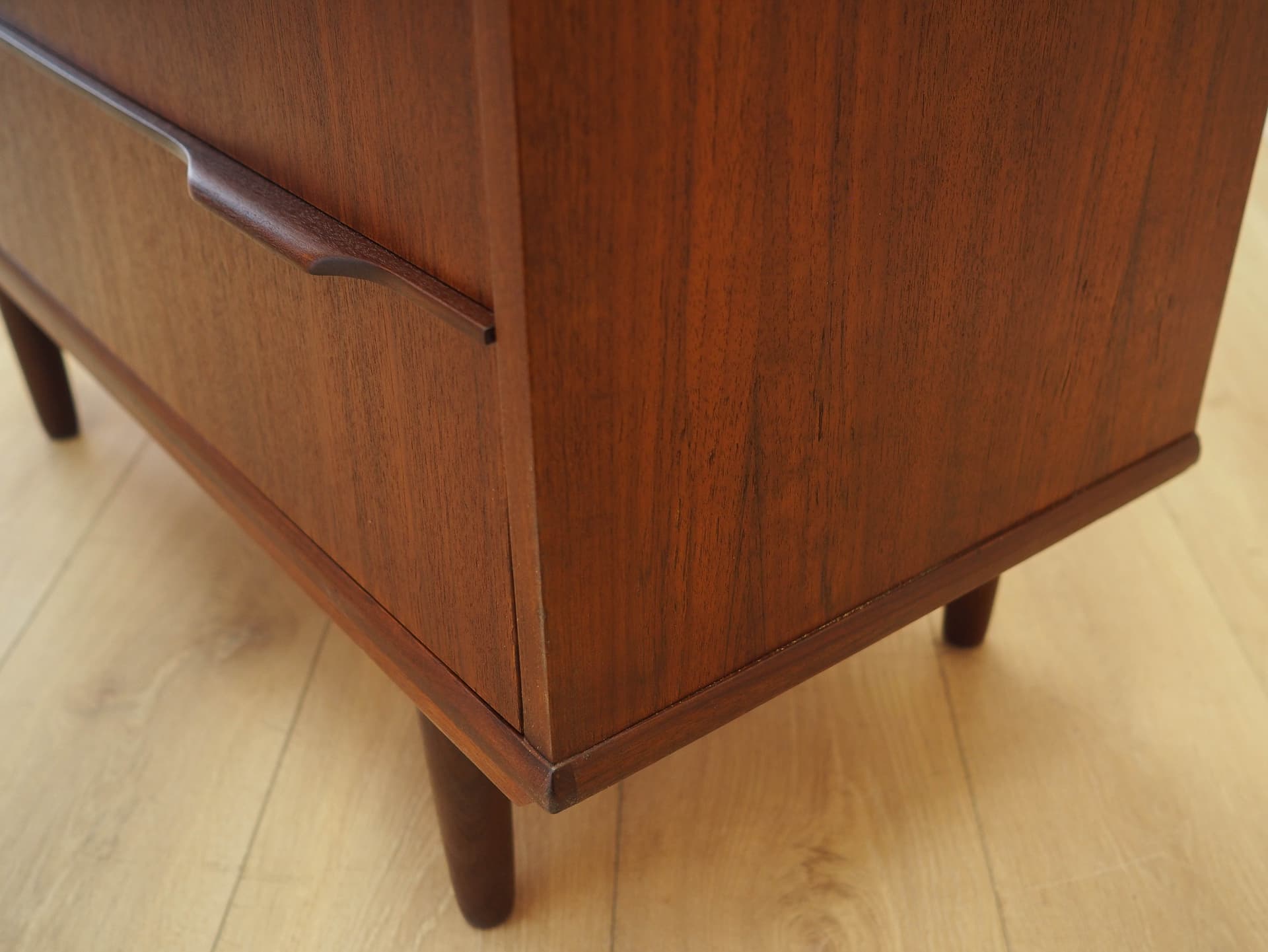 Chest of drawers, brown teak, Denmark, 1970s. - 313076