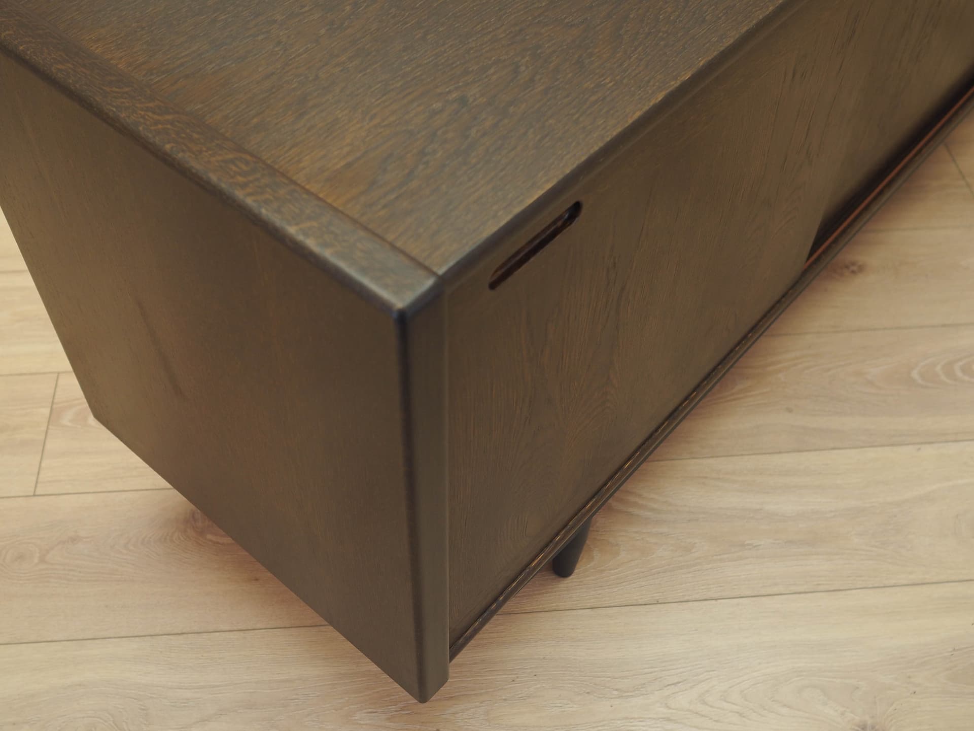 Sideboard, brown oak, black wood, Skovby Møbelfabrik, Denmark, 1970s. - 313087