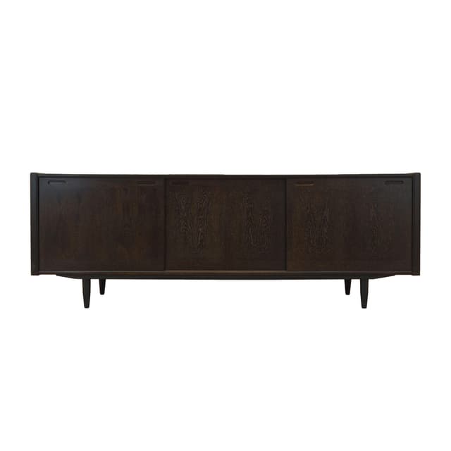 Sideboard, brown oak, black wood, Skovby Møbelfabrik, Denmark, 1970s. - DIMENSION