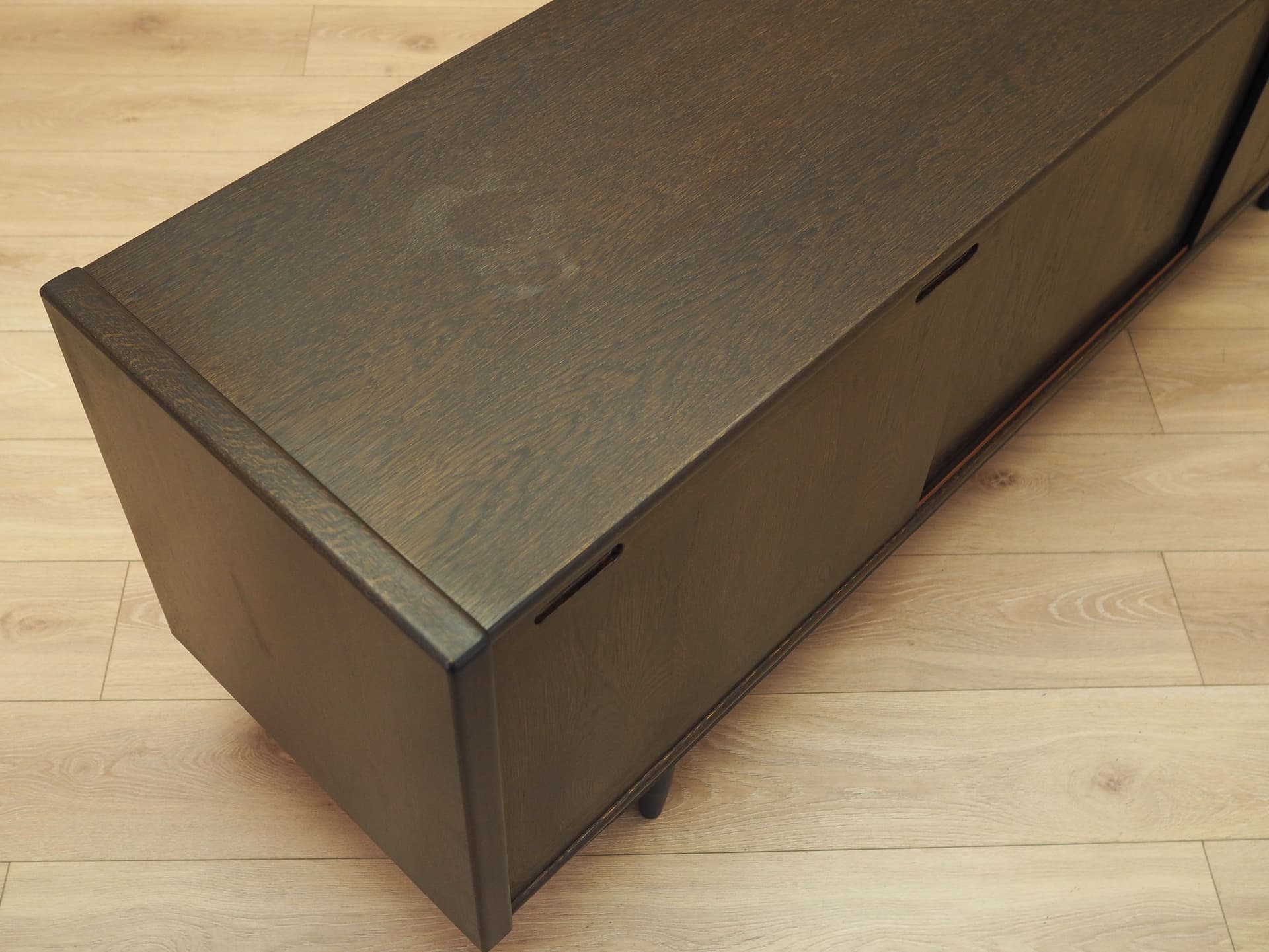 Sideboard, brown oak, black wood, Skovby Møbelfabrik, Denmark, 1970s. - 313083