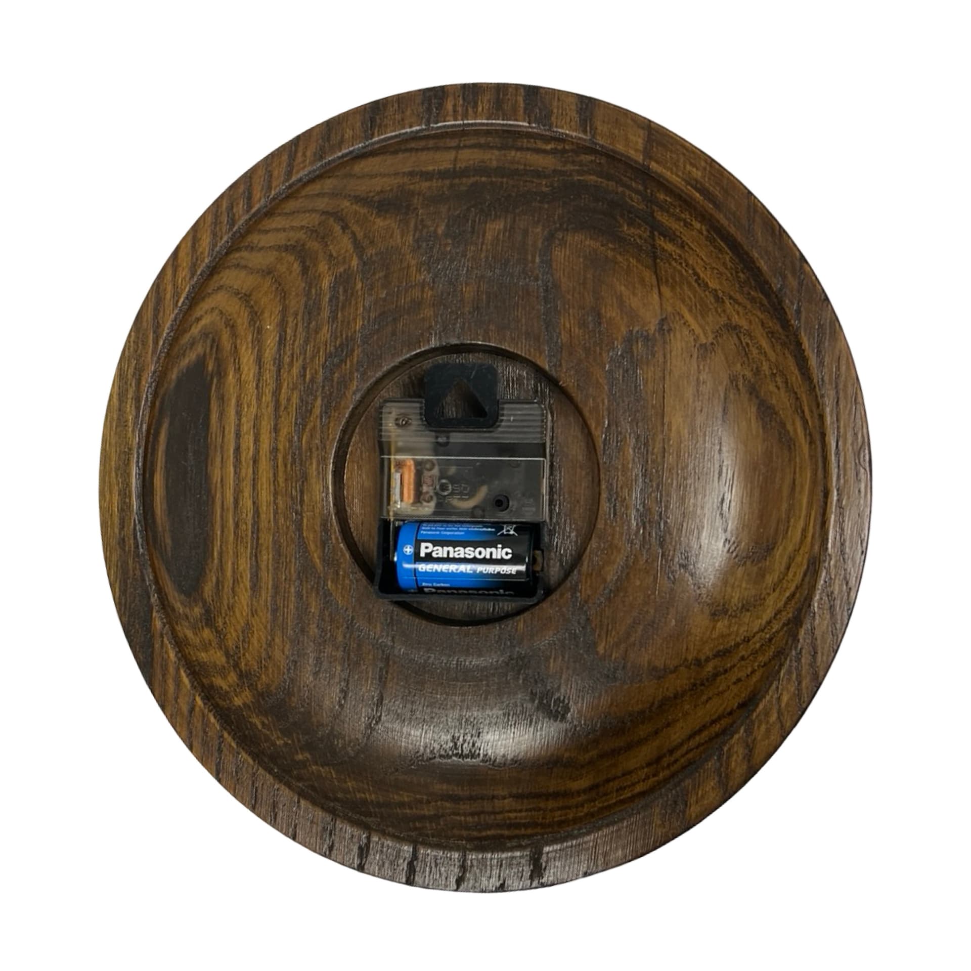 Wall clock, brown oak, brass, Germany, 1980s. - 313166