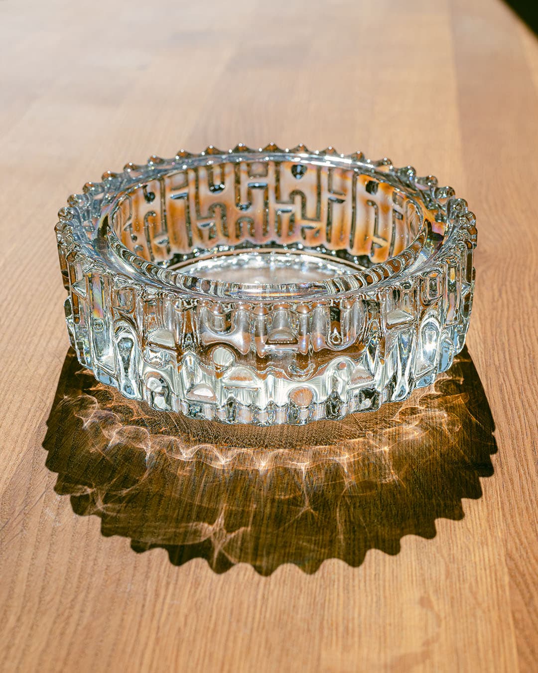 Ashtray, transparent glass, by F. Vízner, Hermanova, Czechoslovakia, 1970s. - 313246