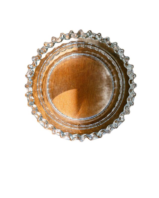 Ashtray, transparent glass, by F. Vízner, Hermanova, Czechoslovakia, 1970s. - DIMENSION