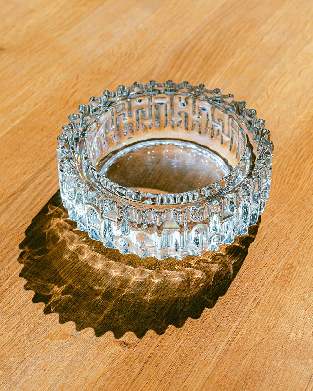 Ashtray, transparent glass, by F. Vízner, Hermanova, Czechoslovakia, 1970s. - 313245