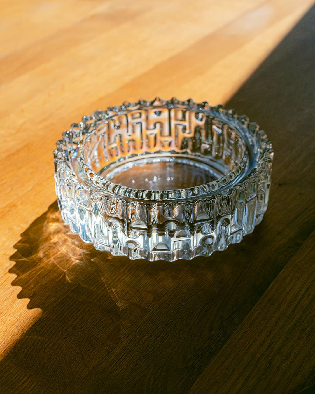 Ashtray, transparent glass, by F. Vízner, Hermanova, Czechoslovakia, 1970s. - 313243