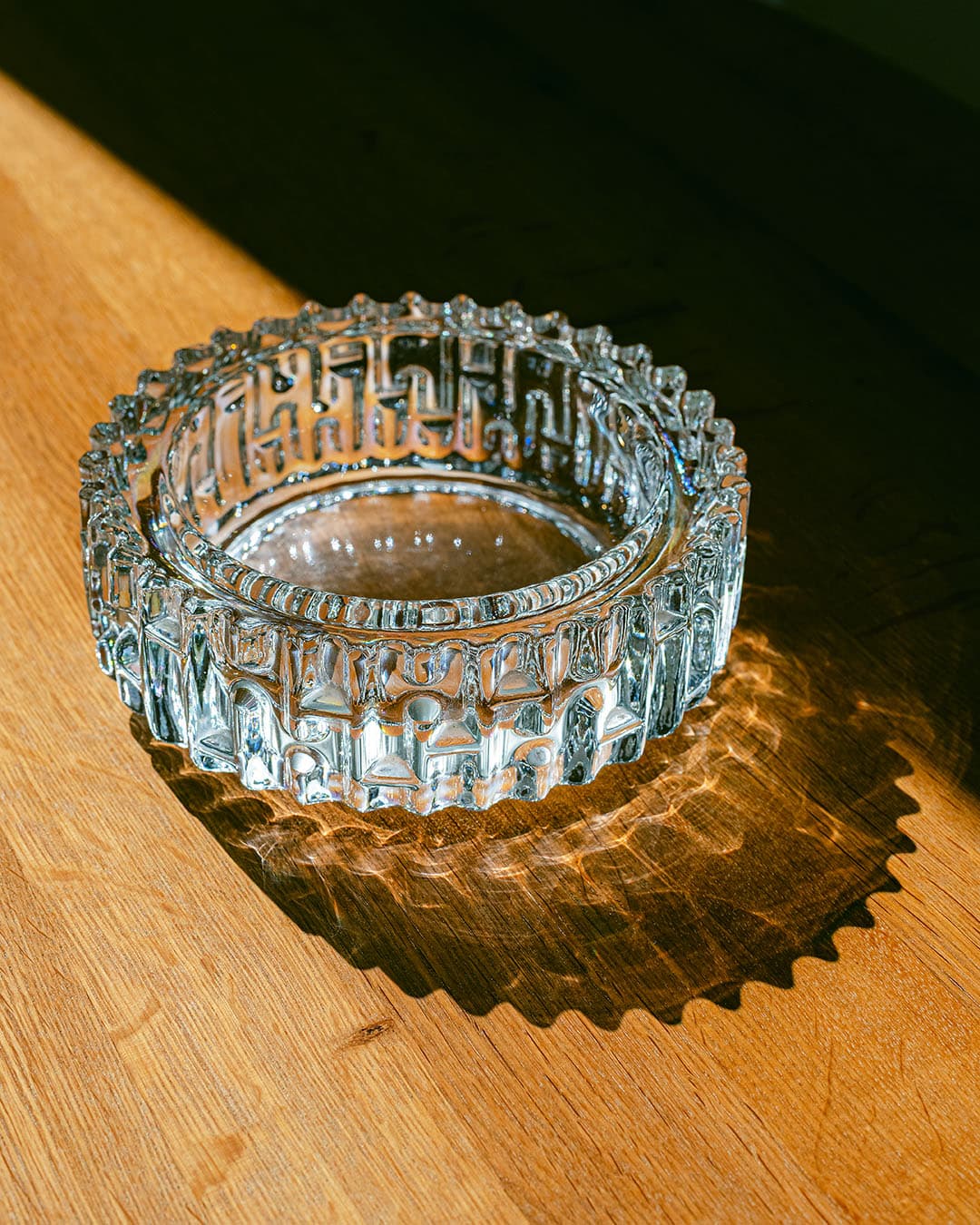 Ashtray, transparent glass, by F. Vízner, Hermanova, Czechoslovakia, 1970s. - 313244