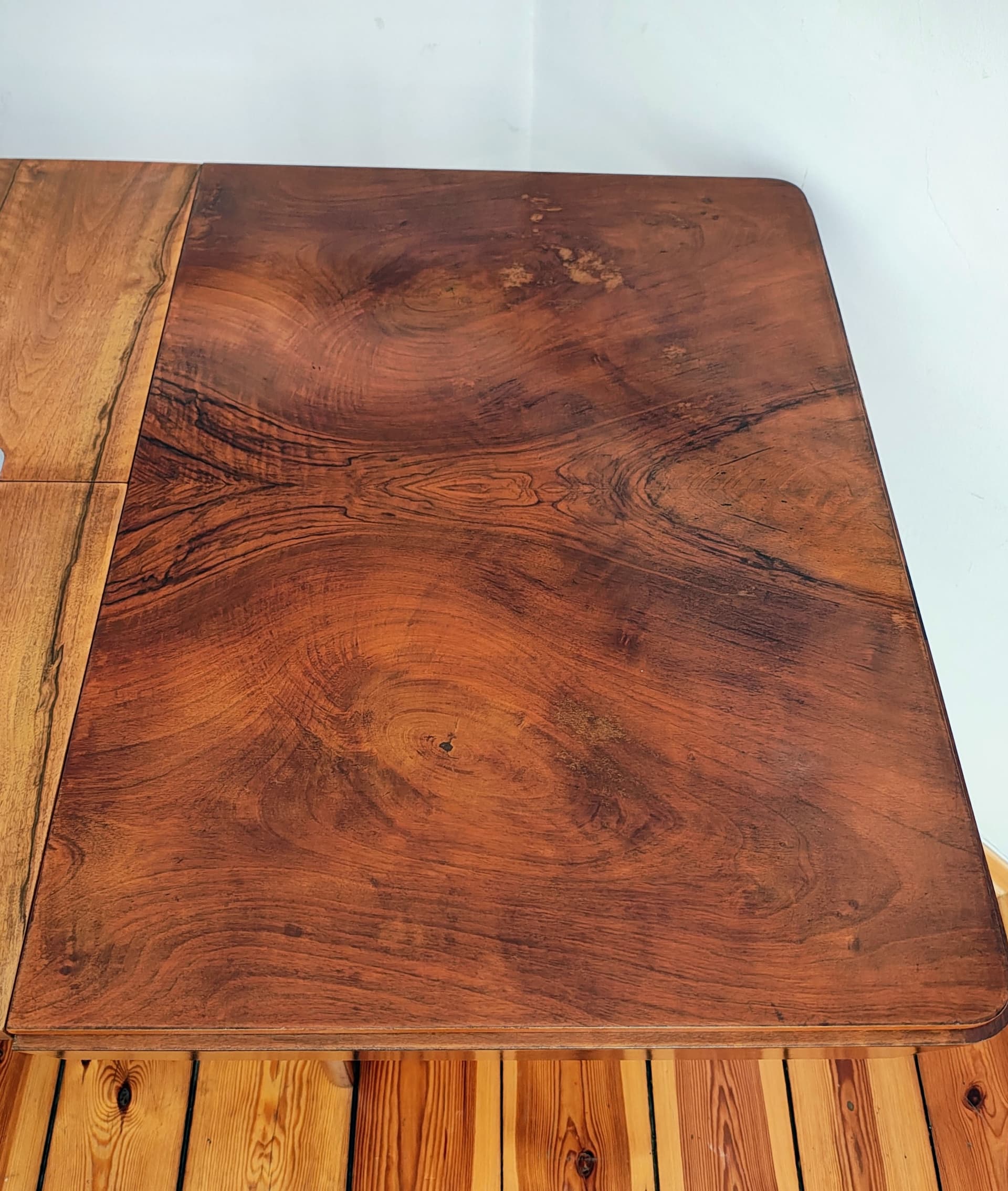 Extendable Dining Table, dark brown walnut, by J. Halabala, UP Závody, Czechoslovakia, 1950s. - 313297