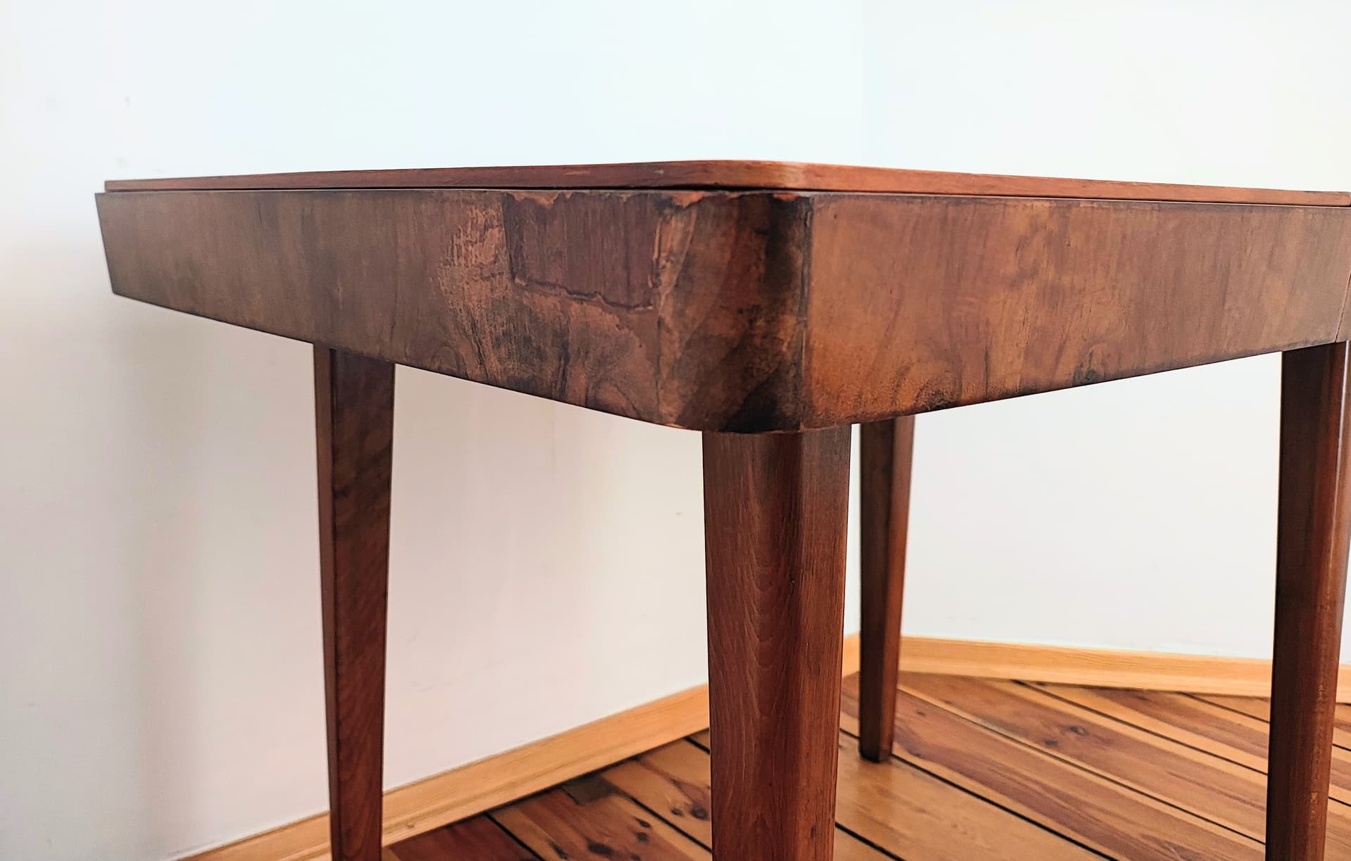 Extendable Dining Table, dark brown walnut, by J. Halabala, UP Závody, Czechoslovakia, 1950s. - 313302