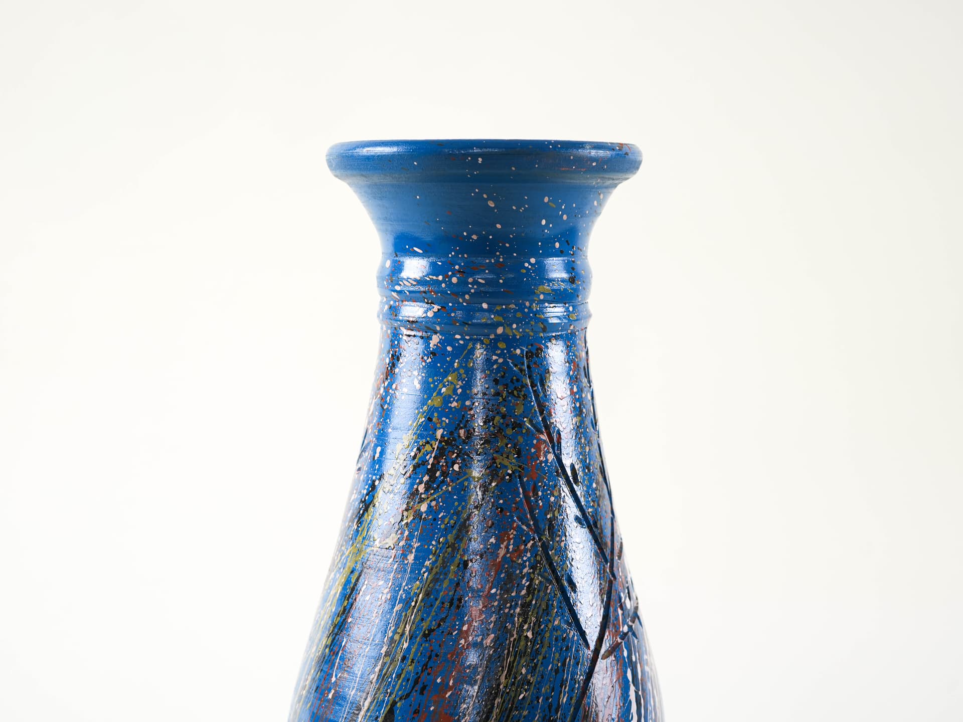 Vase, multicolor ceramic, Denmark, 1970s. - 313354