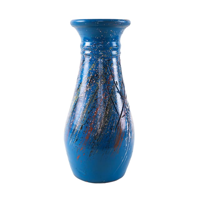 Vase, multicolor ceramic, Denmark, 1970s. - DIMENSION