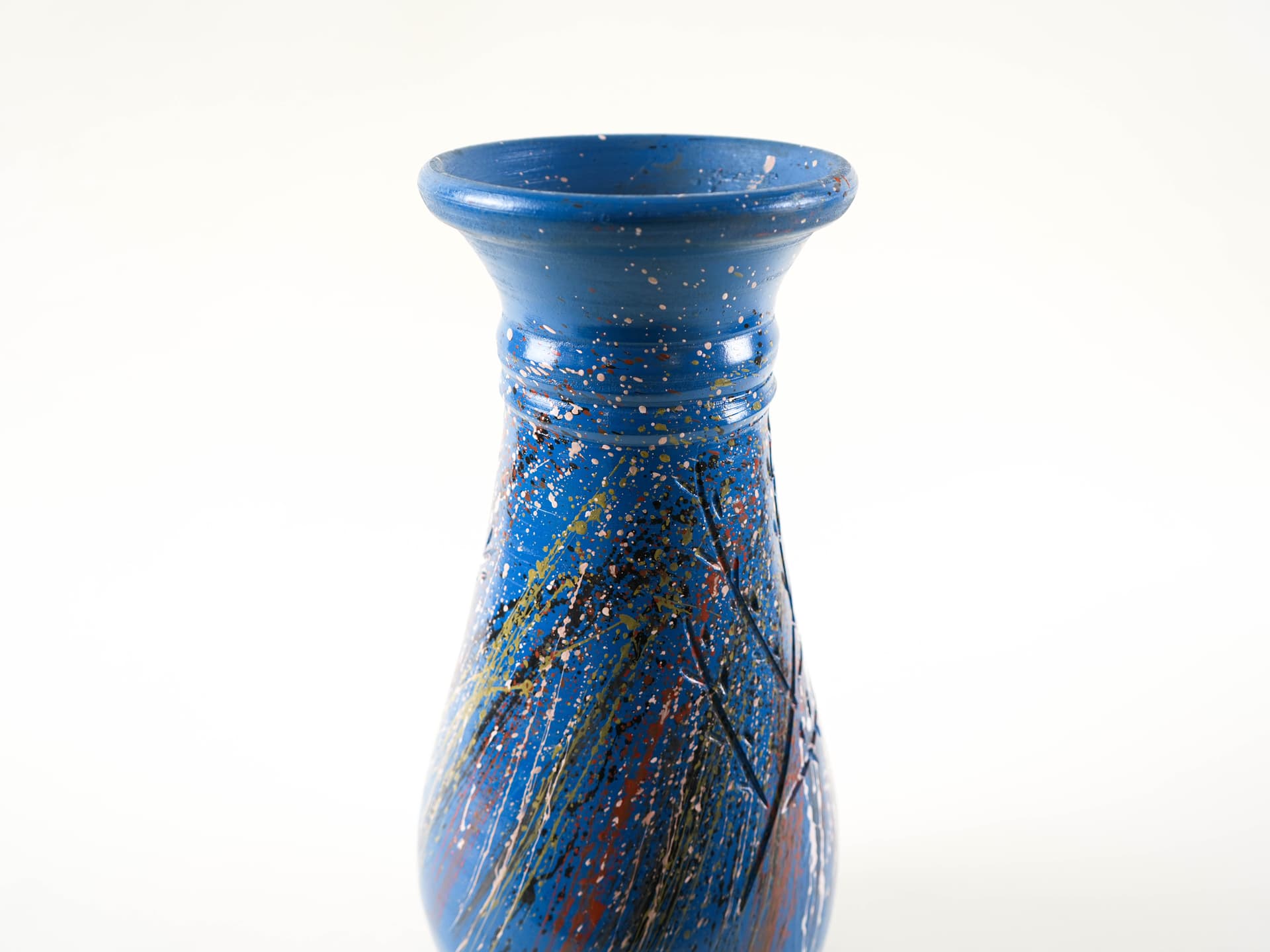 Vase, multicolor ceramic, Denmark, 1970s. - 313352