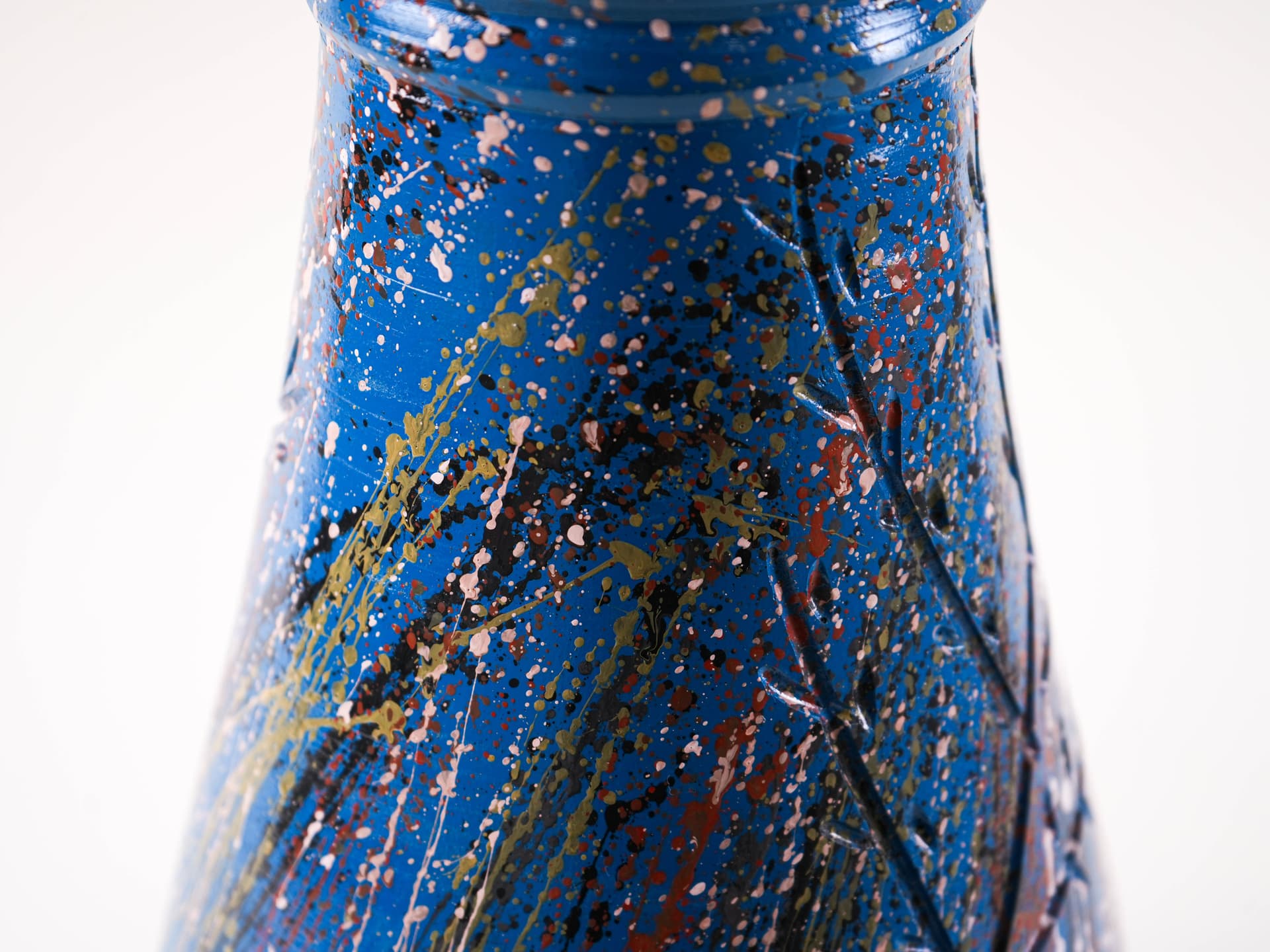 Vase, multicolor ceramic, Denmark, 1970s. - 313355