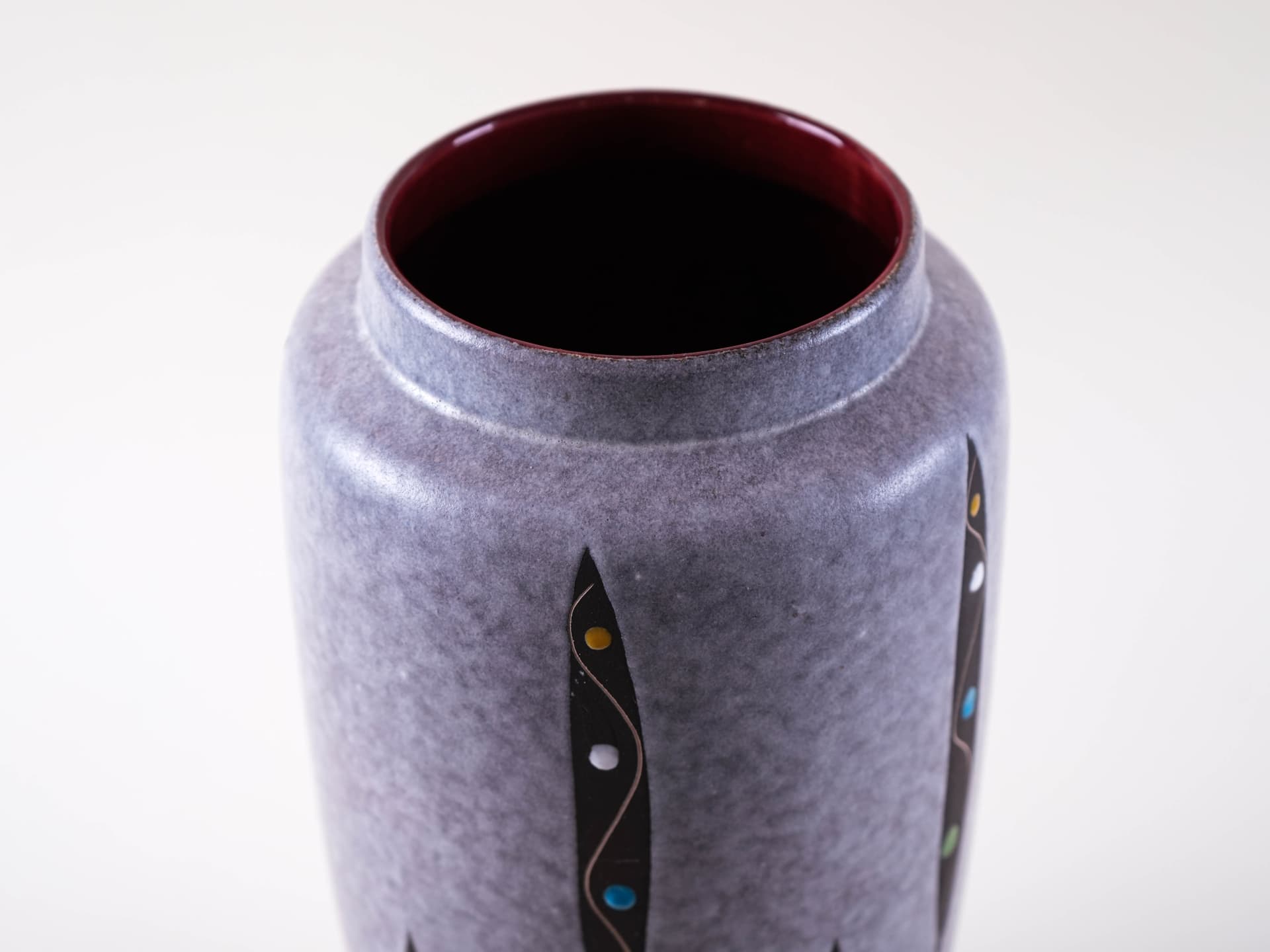 Vase, grey, ceramics, Germany, 1960s. - 313371